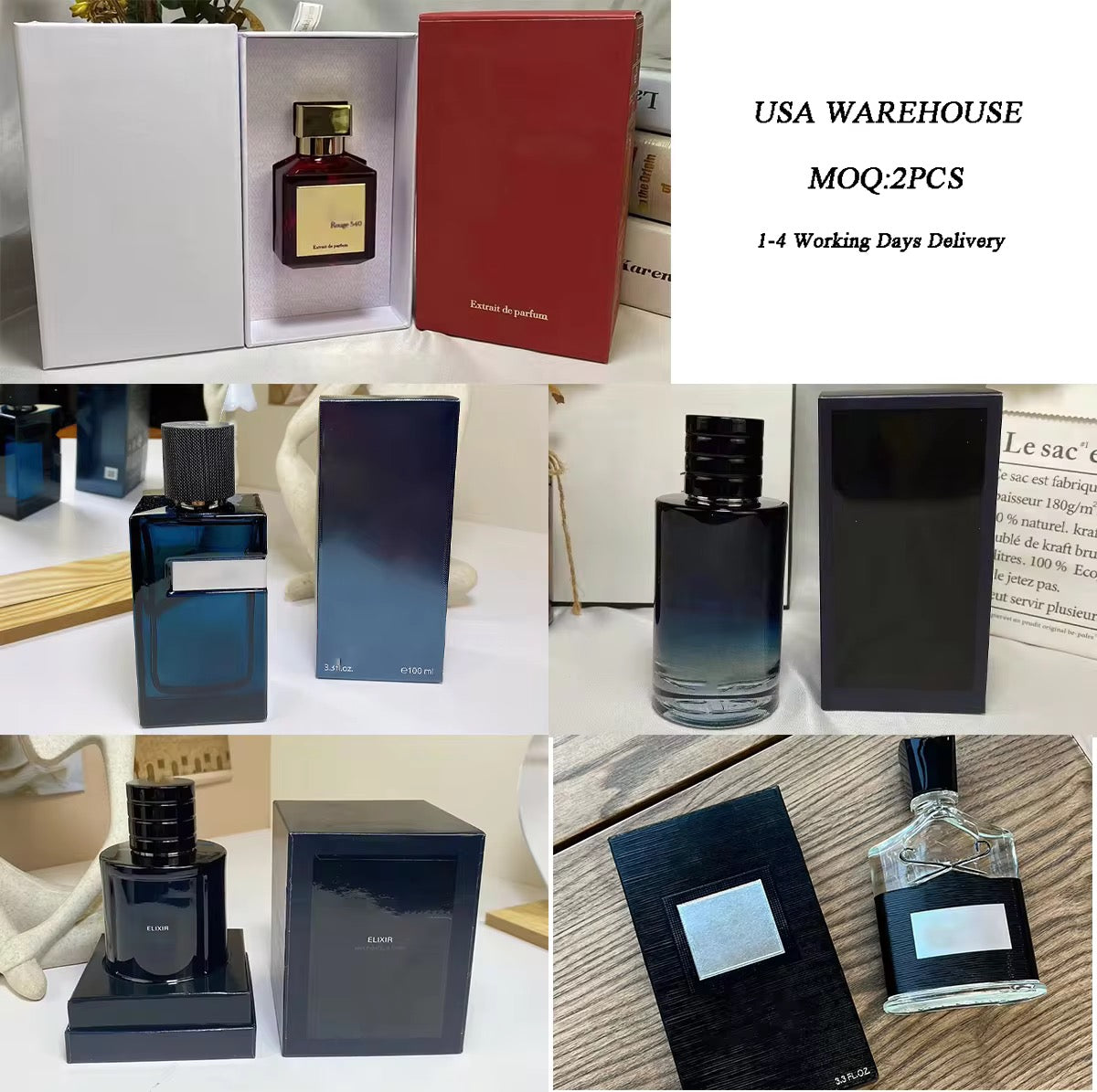USA Stock 2-4 Days Brand Perfumes Men's Cologne Body Spray Fragrance Oud Femme Eau De Original Men Perfume