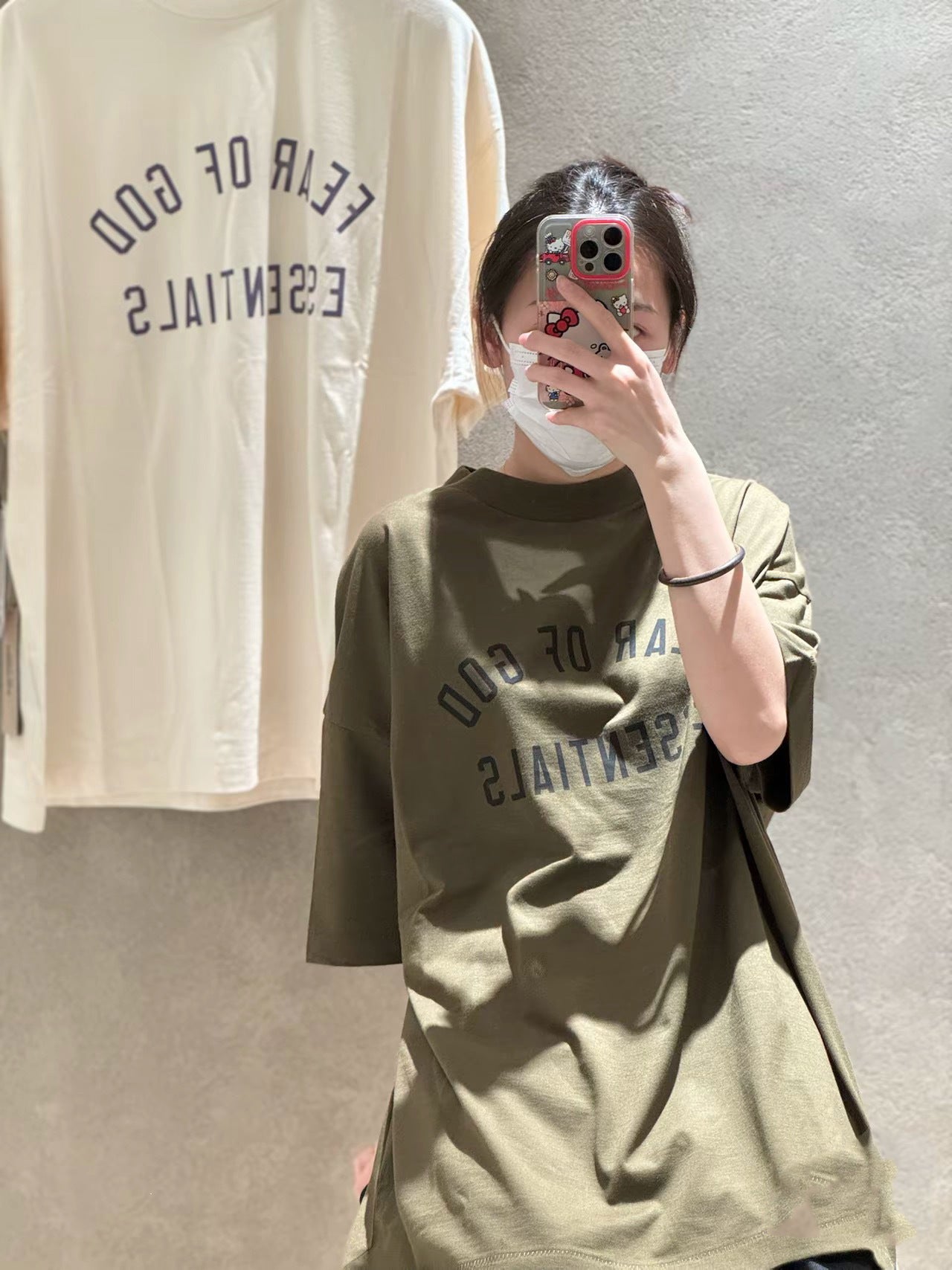 Essentials Letter Print Short Sleeve T-Shirt, Casual Oversized Cotton Tee for Men, Streetwear Summer Top