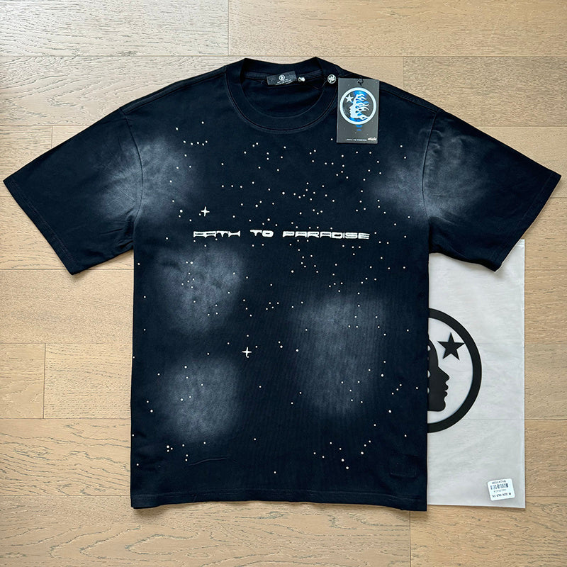 Hell t shirt star top quality Street Wear NFC Oversized Drop Shoulder Mens Short Sleeve Vintage Printed T Shirt For Men Women