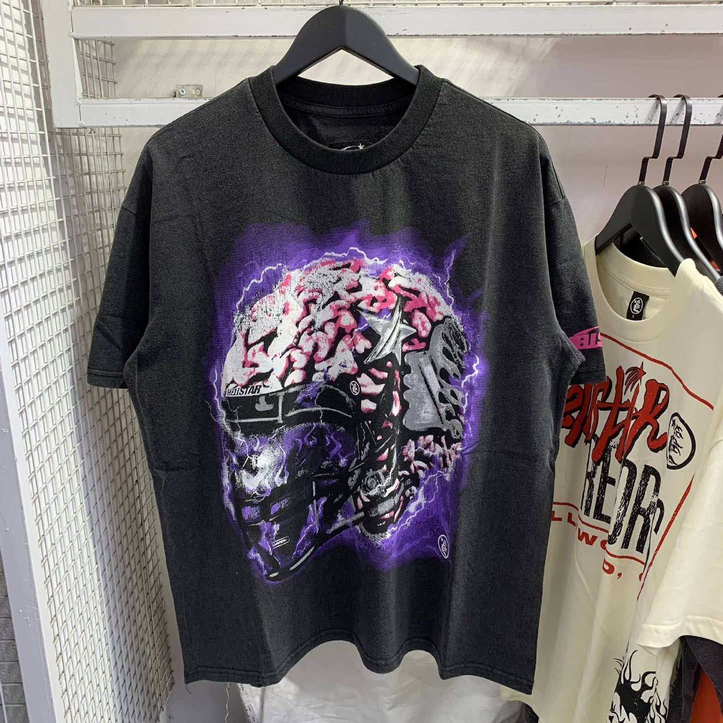 Factory Wholesale Hell t shirt star with NFC top quality Street Wear Oversized Vintage Printed T Shirt