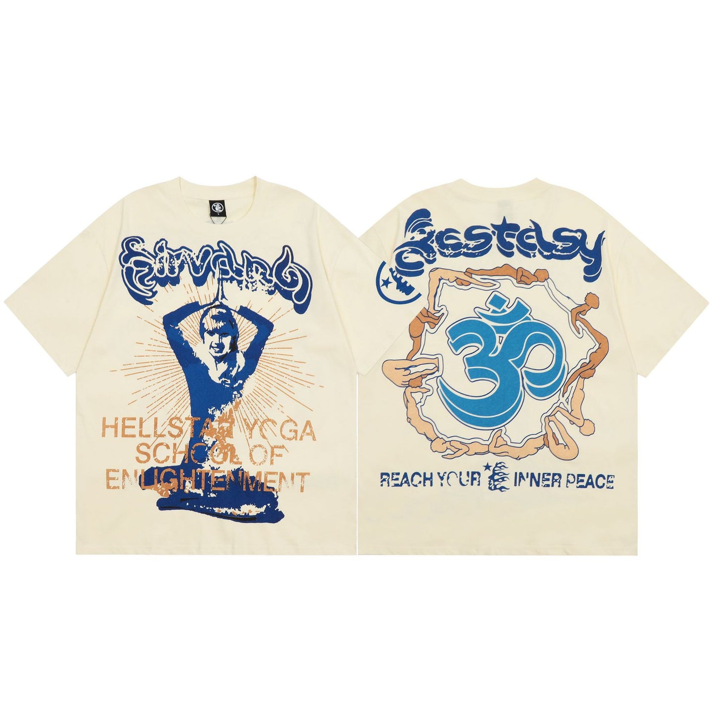 Factory Wholesale Hell t shirt star with NFC top quality Street Wear Oversized Vintage Printed T Shirt