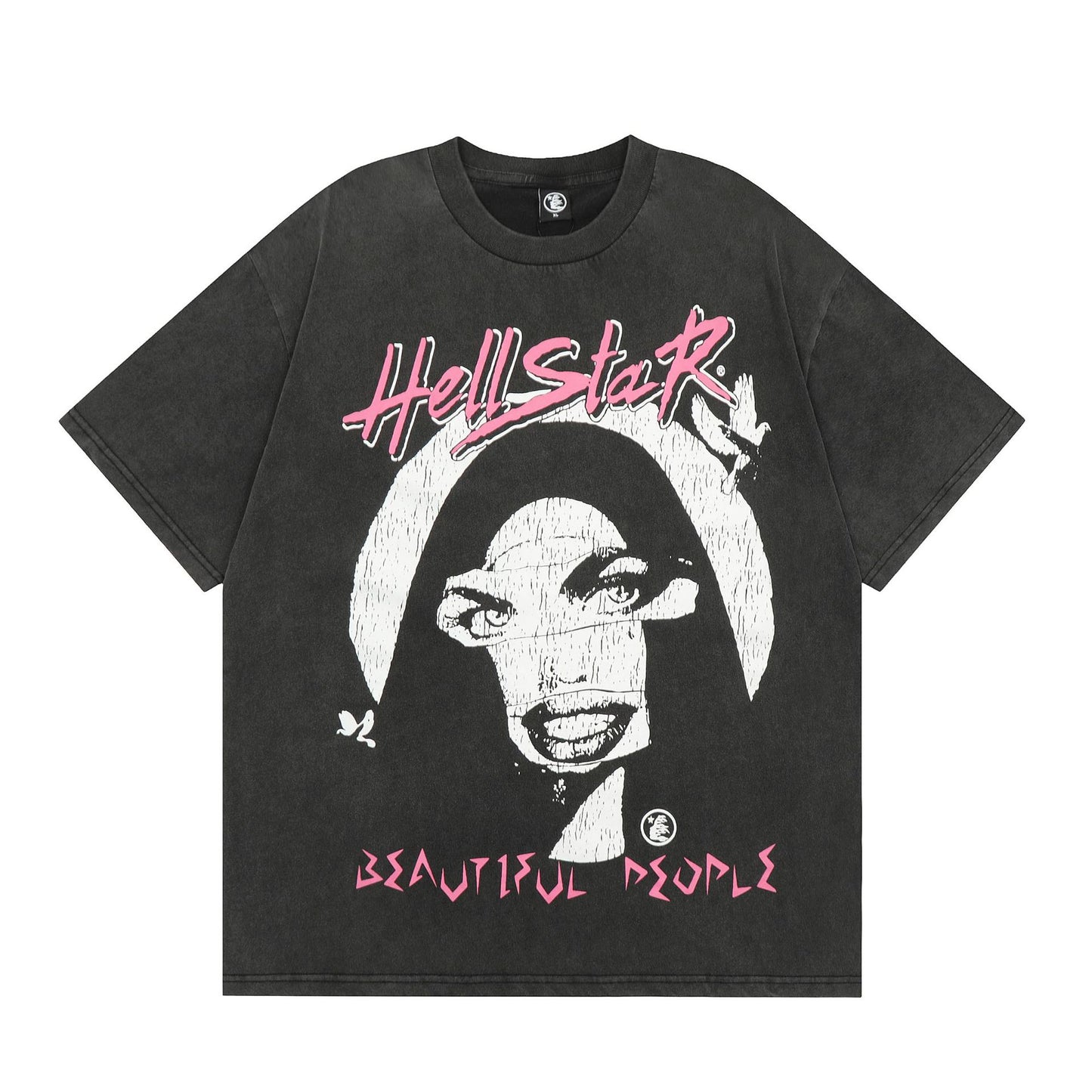 Factory Wholesale Hell t shirt star with NFC top quality Street Wear Oversized Vintage Printed T Shirt