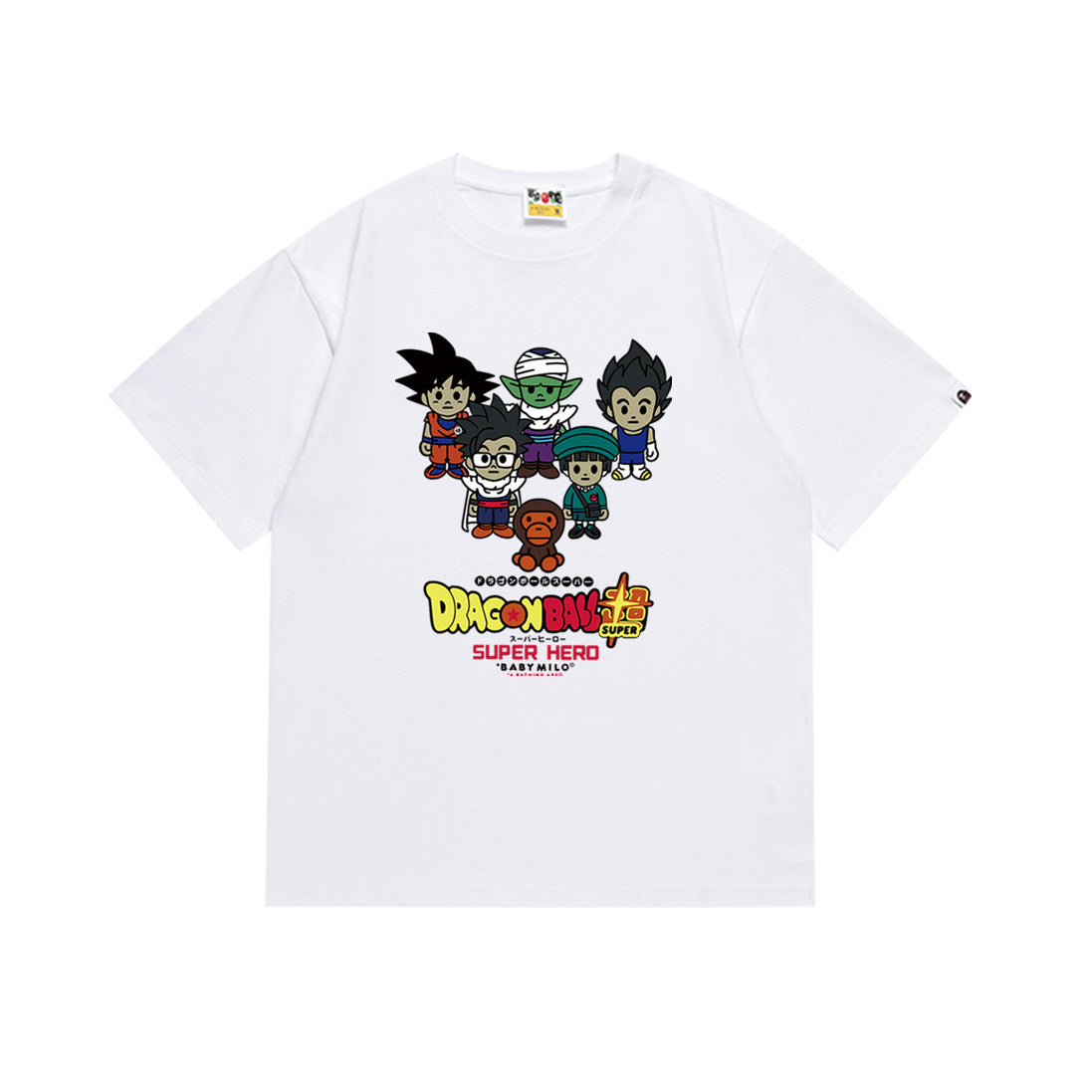Bape Style Ape Head Graphic Print Short Sleeve T-Shirt, Men's Streetwear Oversized Cotton Tee, Hip Hop Casual Top
