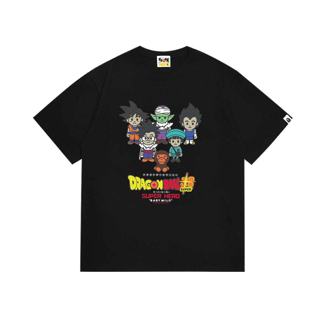 Bape Style Ape Head Graphic Print Short Sleeve T-Shirt, Men's Streetwear Oversized Cotton Tee, Hip Hop Casual Top