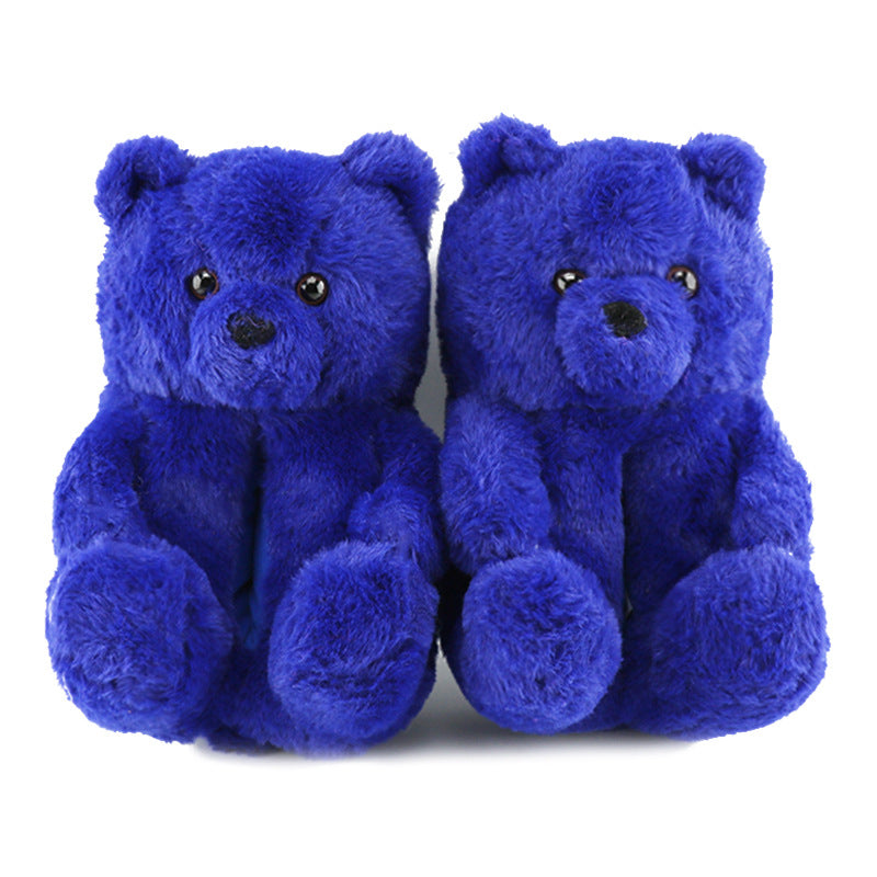 2023 Hot Selling home indoor Teddy bear warm plush all-pack slippers