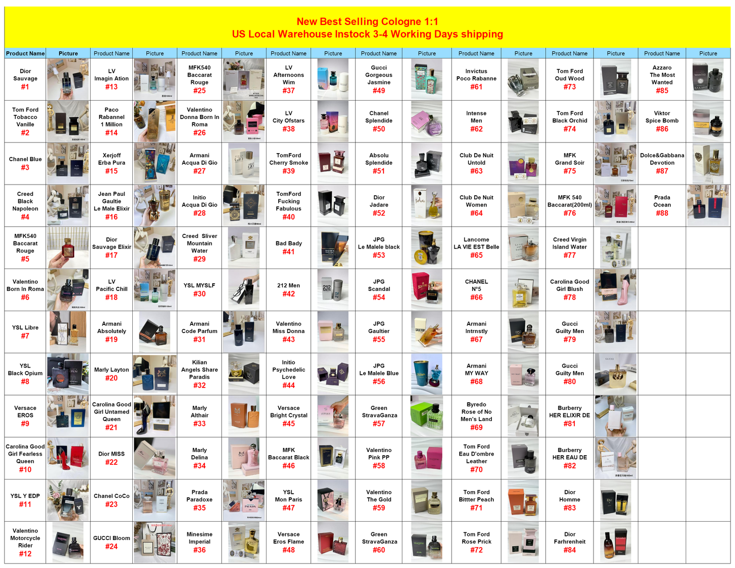 USA Stock 2-4 Days Brand Perfumes Men's Cologne Body Spray Fragrance Oud Femme Eau De Original Men Perfume