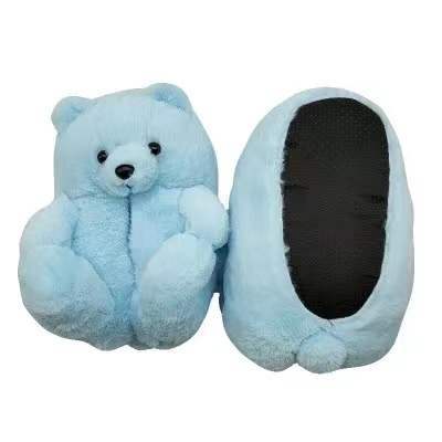 Winter warm indoor women slippers fashionable teddy bear slipper for adults and kids