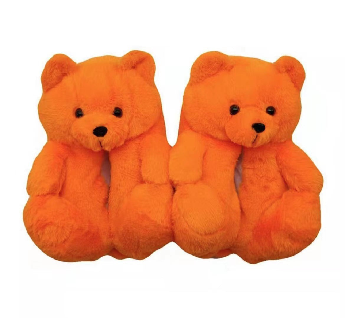 Winter warm indoor women slippers fashionable teddy bear slipper for adults and kids