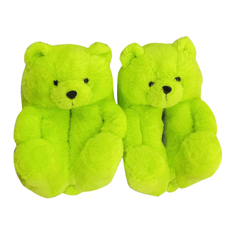 Winter warm indoor women slippers fashionable teddy bear slipper for adults and kids