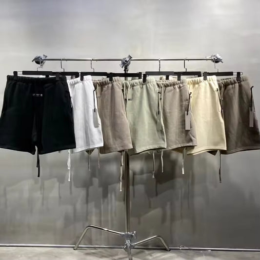 Men's Essentials Drawstring Sweat Shorts, Oversized Cotton Casual Streetwear Shorts for Summer