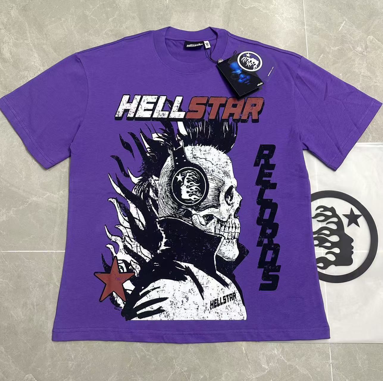 Hell t shirt star top quality Street Wear NFC Oversized Drop Shoulder Mens Short Sleeve Vintage Printed T Shirt For Men Women