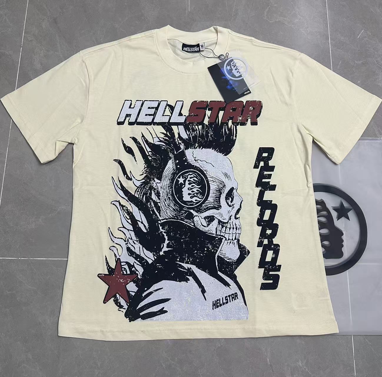 Hell t shirt star top quality Street Wear NFC Oversized Drop Shoulder Mens Short Sleeve Vintage Printed T Shirt For Men Women