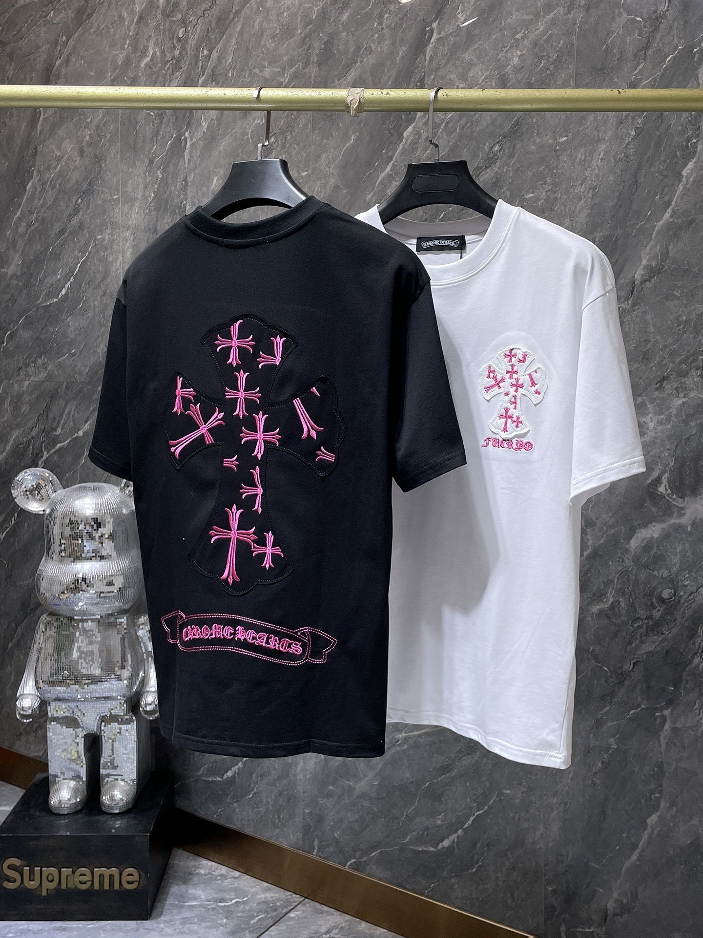Men's Chrome Hearts Style Graphic Oversized T-Shirt Y2K Streetwear Cotton Short Sleeve Tee