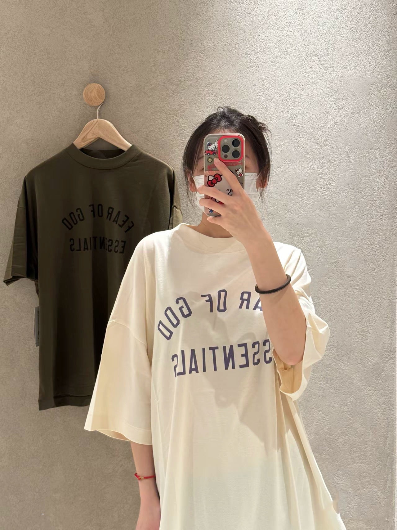 Essentials Letter Print Short Sleeve T-Shirt, Casual Oversized Cotton Tee for Men, Streetwear Summer Top