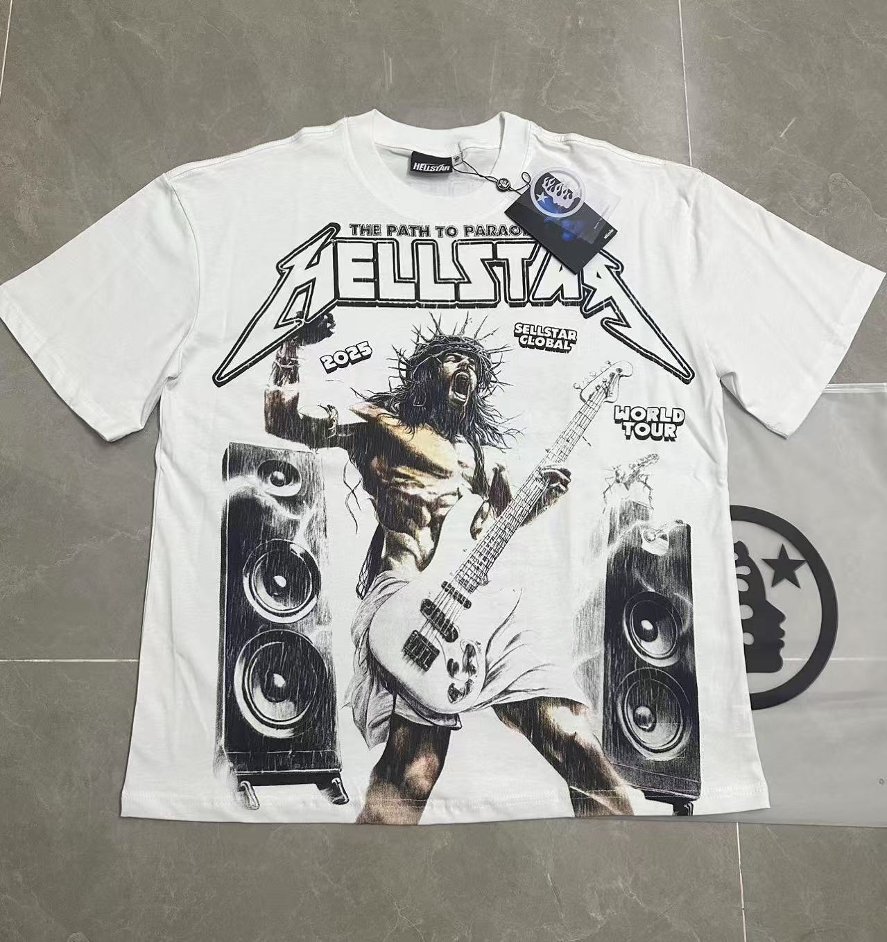 Hell t shirt star top quality Street Wear NFC Oversized Drop Shoulder Mens Short Sleeve Vintage Printed T Shirt For Men Women