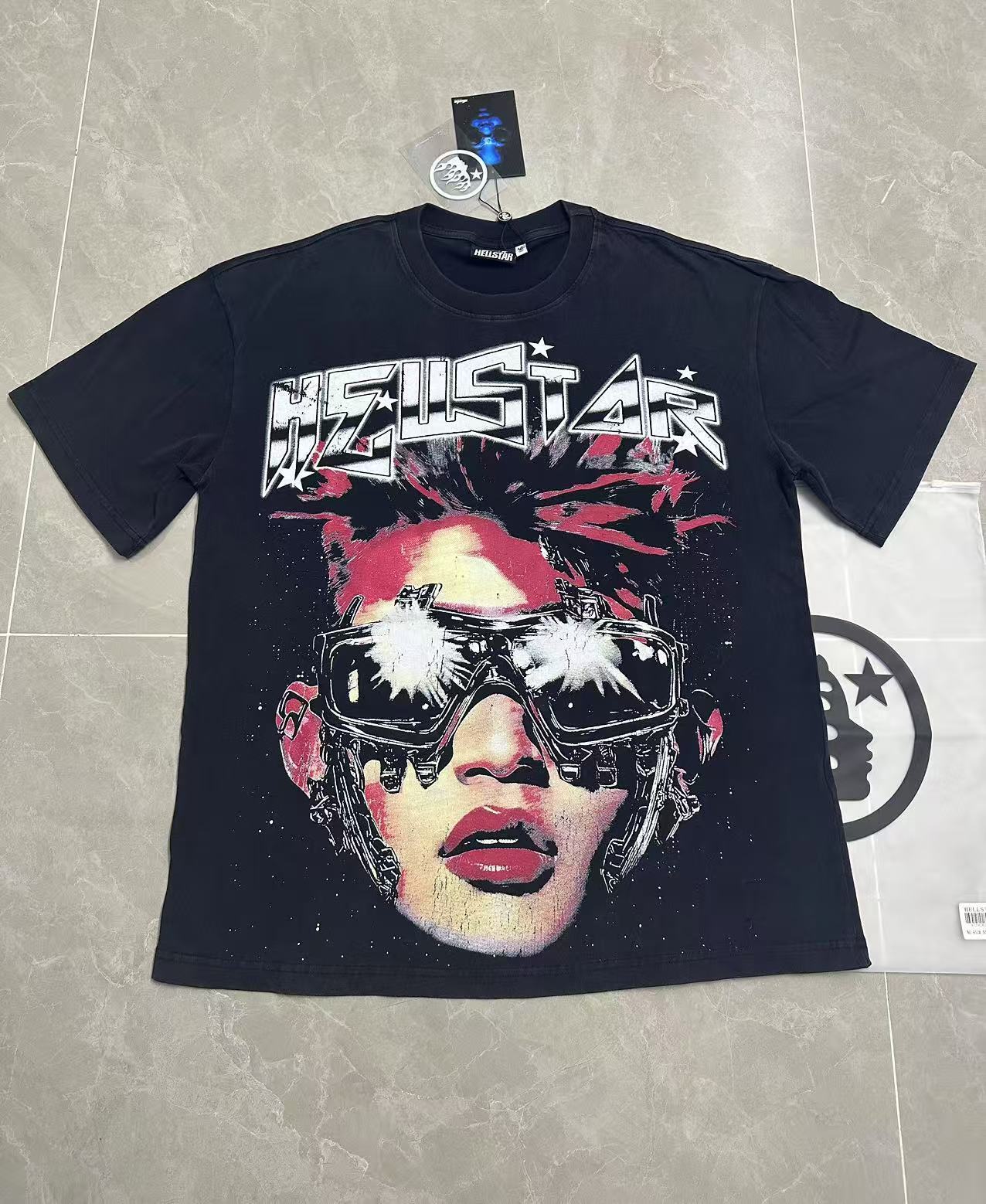 Hell t shirt star top quality Street Wear NFC Oversized Drop Shoulder Mens Short Sleeve Vintage Printed T Shirt For Men Women