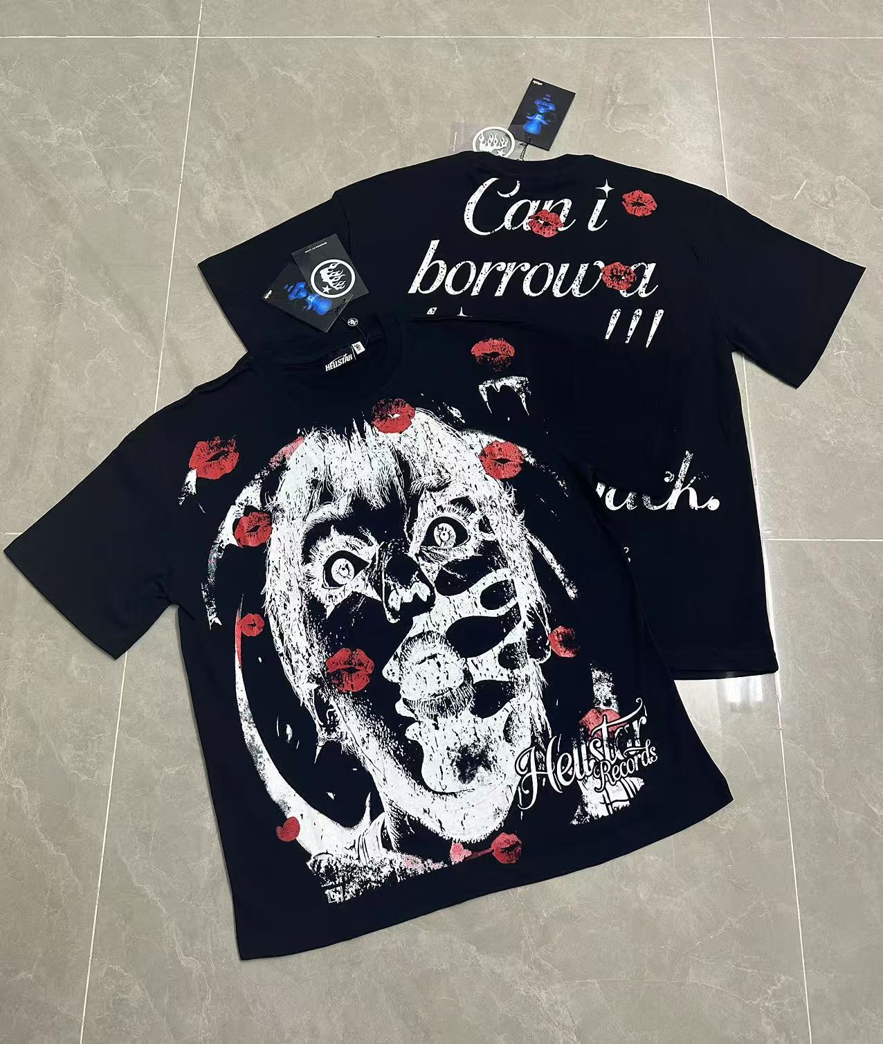 Hell t shirt star top quality Street Wear NFC Oversized Drop Shoulder Mens Short Sleeve Vintage Printed T Shirt For Men Women