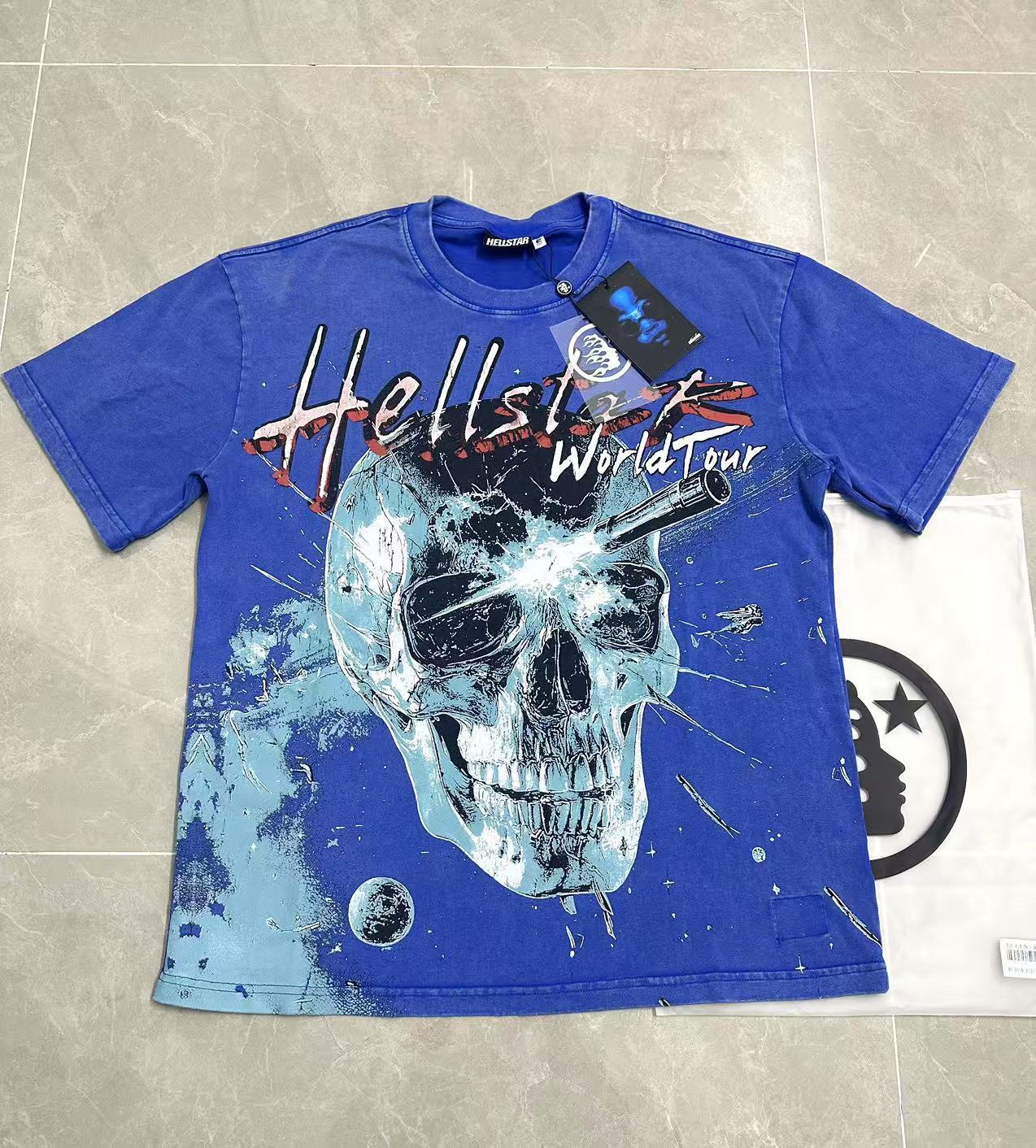 Hell t shirt star top quality Street Wear NFC Oversized Drop Shoulder Mens Short Sleeve Vintage Printed T Shirt For Men Women