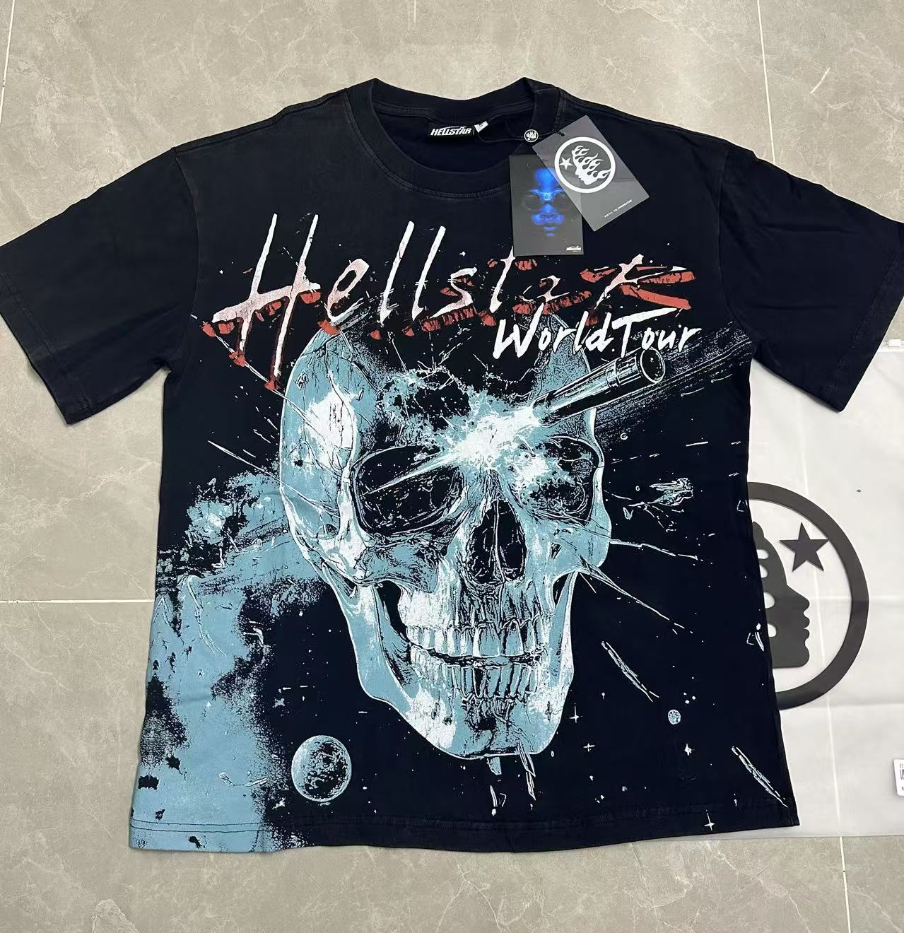 Hell t shirt star top quality Street Wear NFC Oversized Drop Shoulder Mens Short Sleeve Vintage Printed T Shirt For Men Women