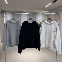 Wholesale High Quality 100% Cotton Hoodies Sweatshirts Oversized Flock Printing Heavyweight Fleece Ess Original Men Hoodie
