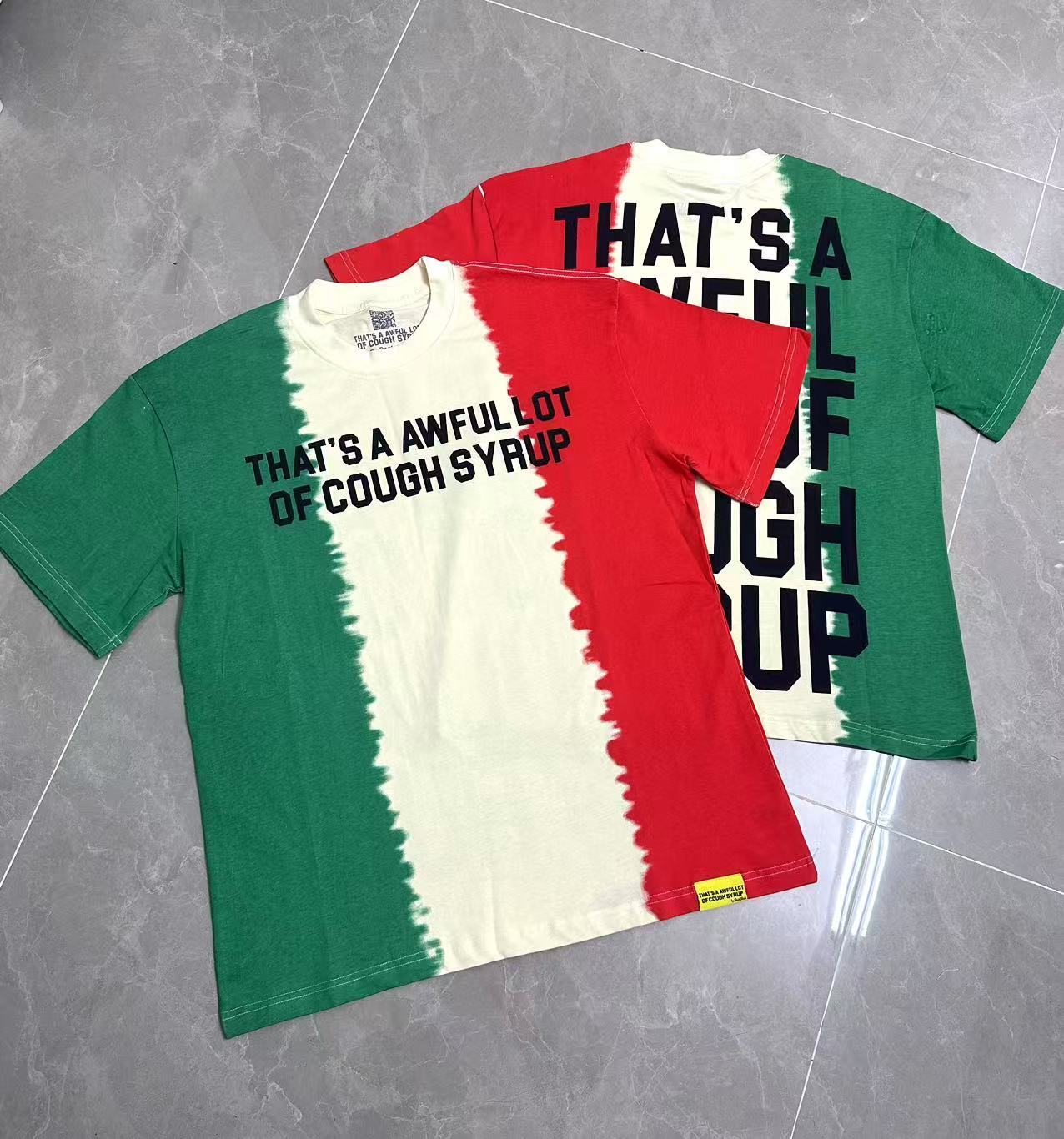 Men's That's A Awful Lot Of Cough Syrup Graphic Oversized T-Shirt Y2K Streetwear Cotton Short Sleeve Tee