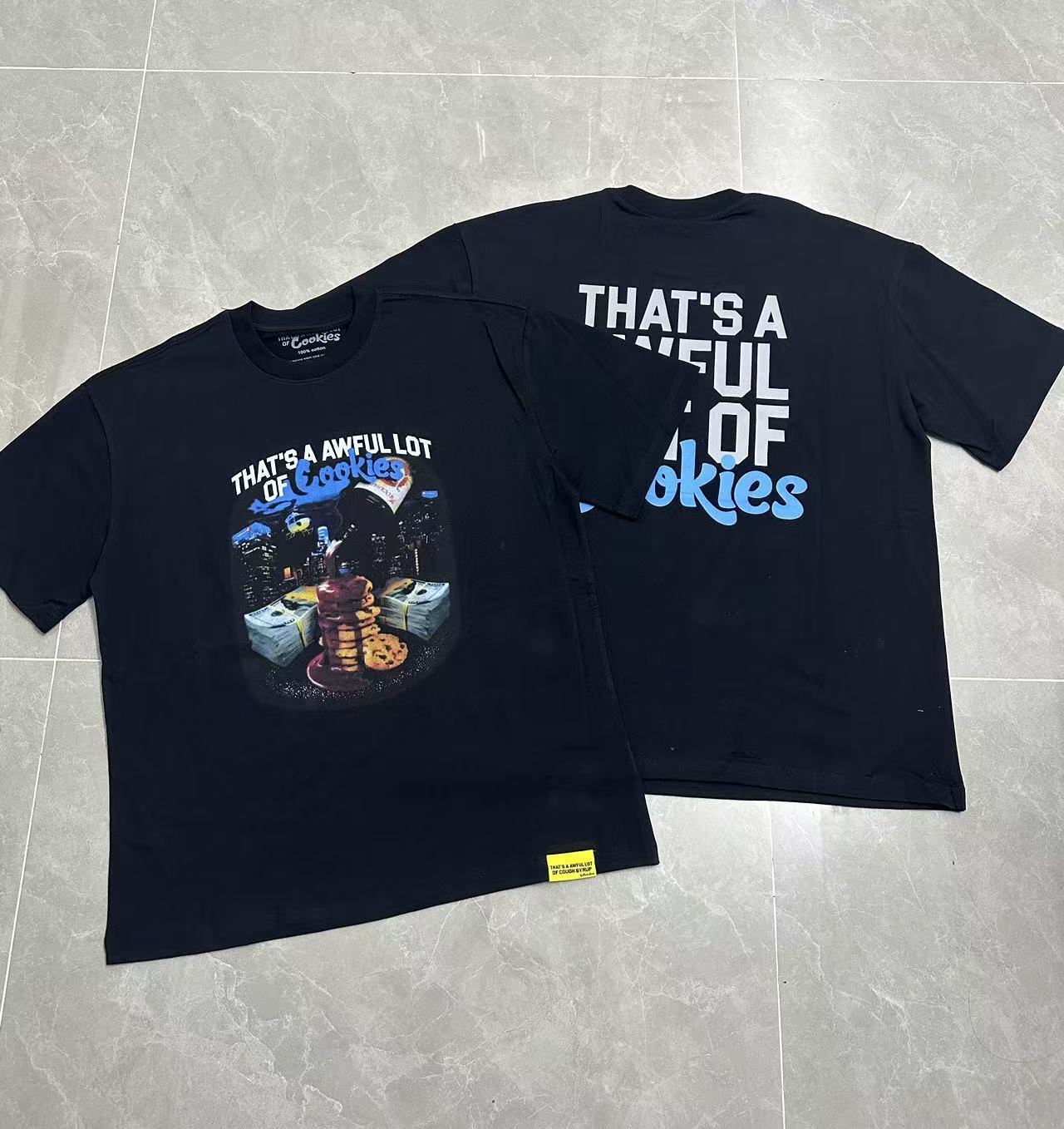 Men's That's A Awful Lot Of Cough Syrup Graphic Oversized T-Shirt Y2K Streetwear Cotton Short Sleeve Tee