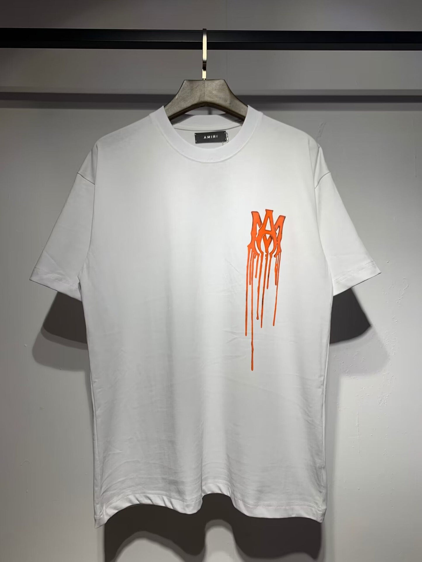 Men's AMIRI Style Graphic Oversized T-Shirt Y2K Streetwear Cotton Short Sleeve Tee