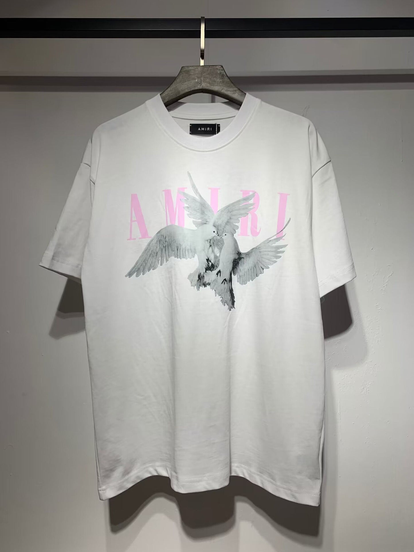 Men's AMIRI Style Graphic Oversized T-Shirt Y2K Streetwear Cotton Short Sleeve Tee