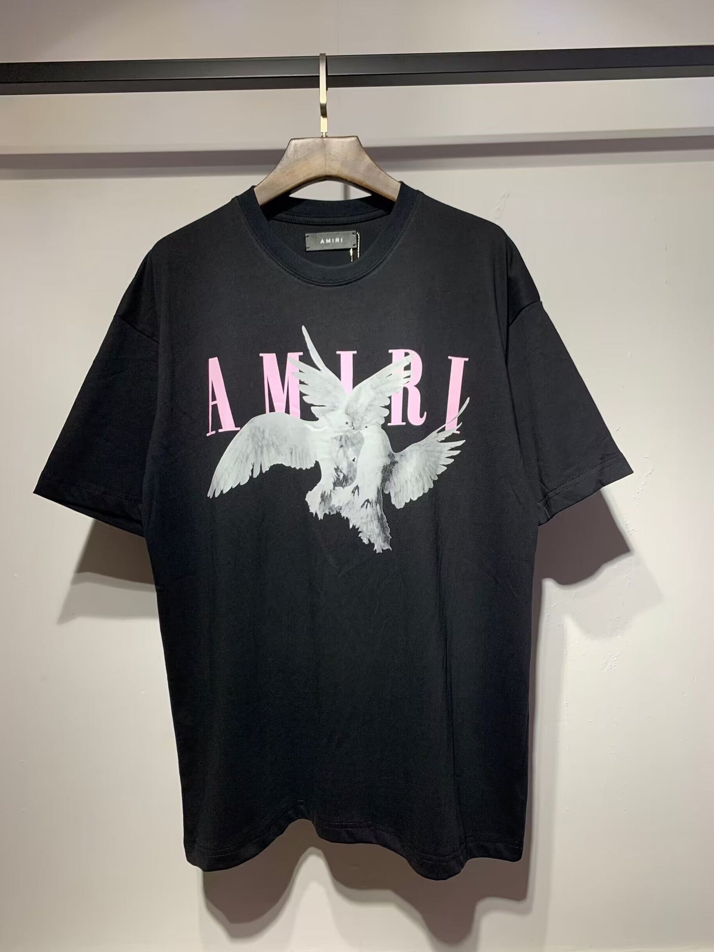 Men's AMIRI Style Graphic Oversized T-Shirt Y2K Streetwear Cotton Short Sleeve Tee