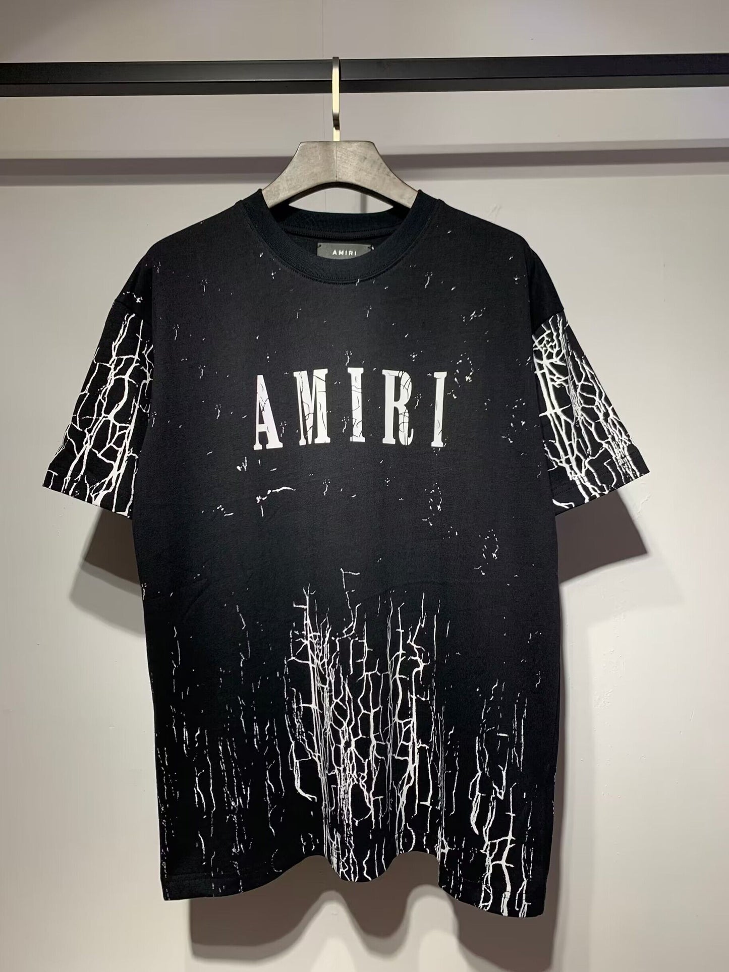 Men's AMIRI Style Graphic Oversized T-Shirt Y2K Streetwear Cotton Short Sleeve Tee