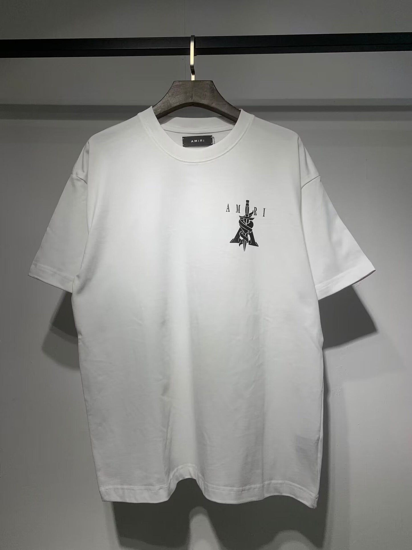 Men's AMIRI Style Graphic Oversized T-Shirt Y2K Streetwear Cotton Short Sleeve Tee