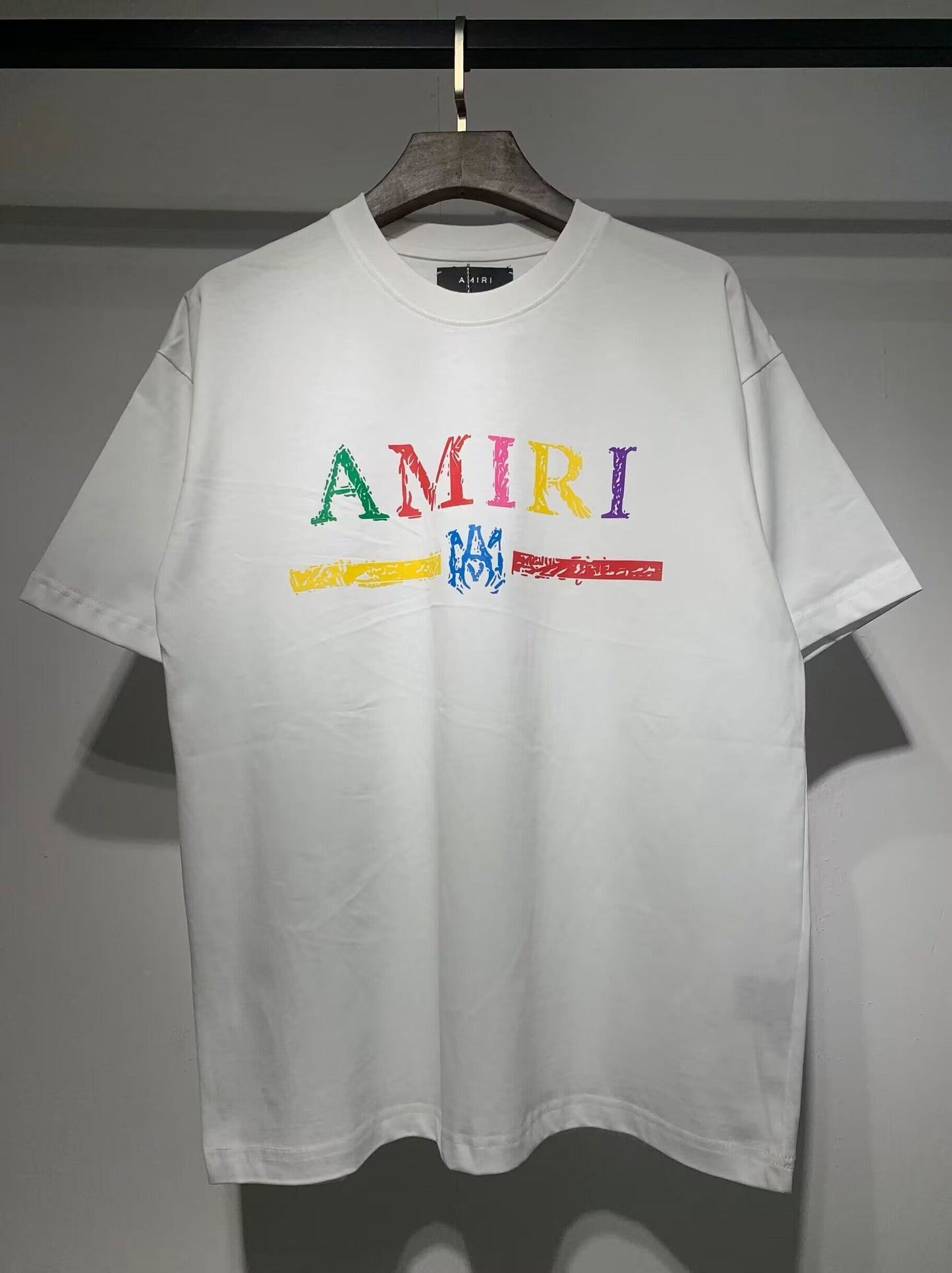 Men's AMIRI Style Graphic Oversized T-Shirt Y2K Streetwear Cotton Short Sleeve Tee
