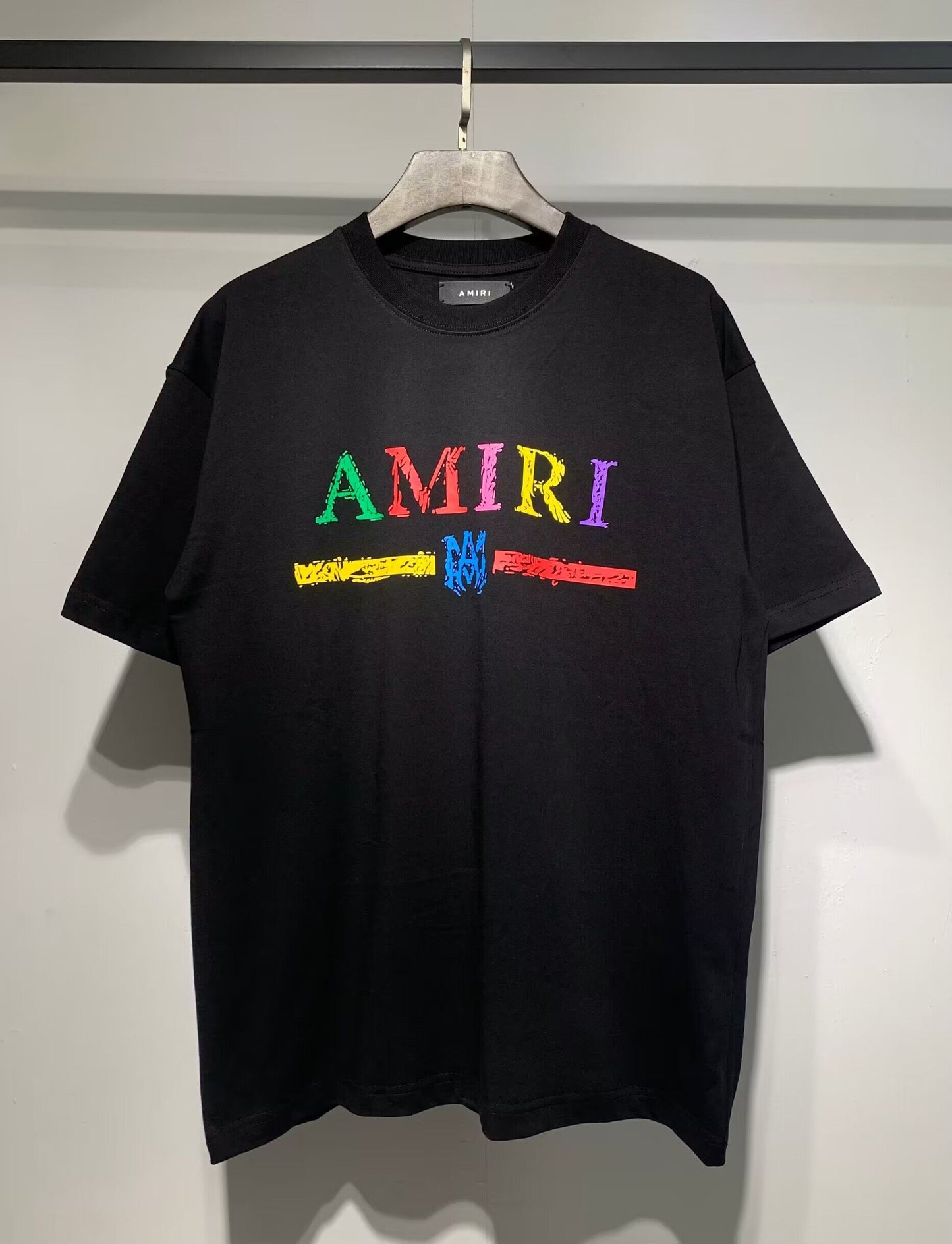 Men's AMIRI Style Graphic Oversized T-Shirt Y2K Streetwear Cotton Short Sleeve Tee