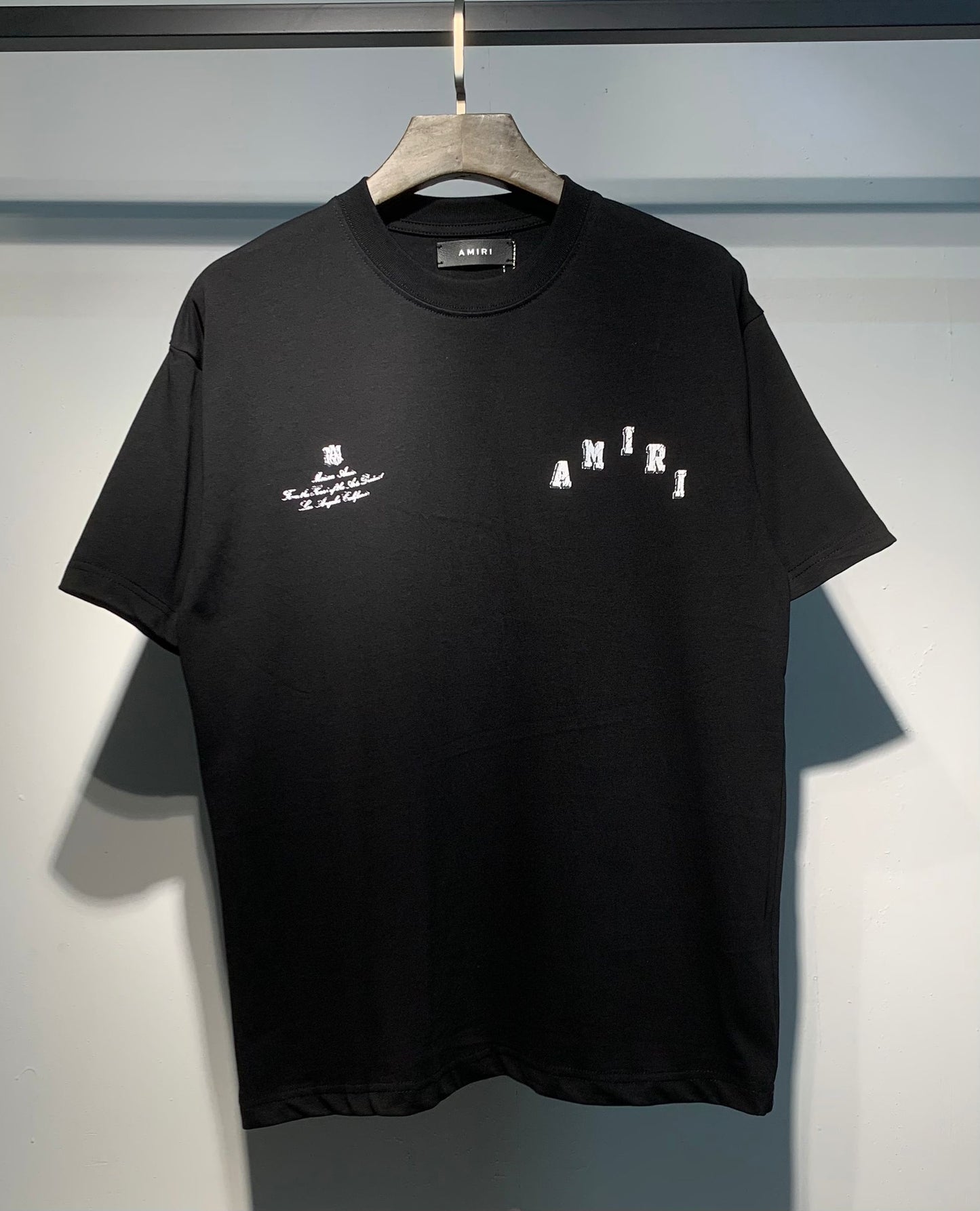 Men's AMIRI Style Graphic Oversized T-Shirt Y2K Streetwear Cotton Short Sleeve Tee