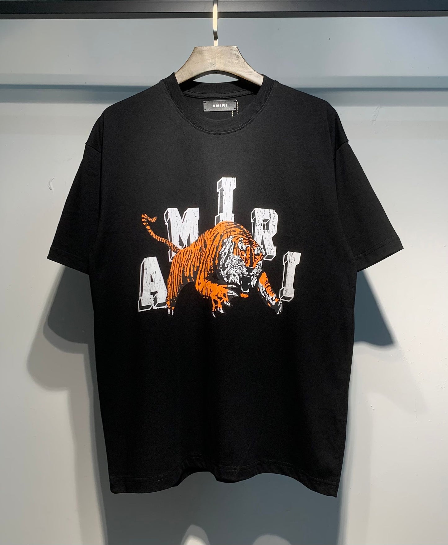 Men's AMIRI Style Graphic Oversized T-Shirt Y2K Streetwear Cotton Short Sleeve Tee