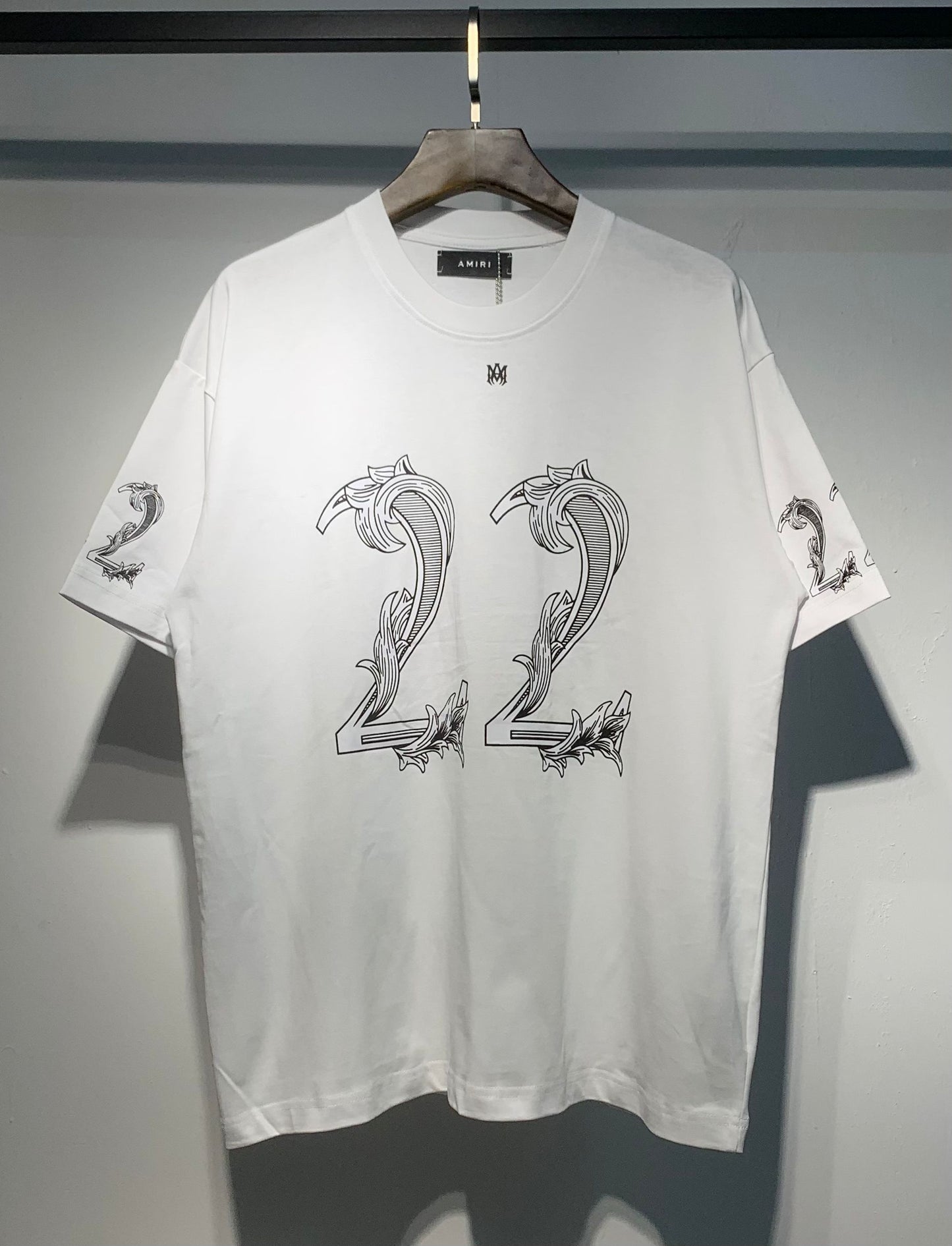Men's AMIRI Style Graphic Oversized T-Shirt Y2K Streetwear Cotton Short Sleeve Tee