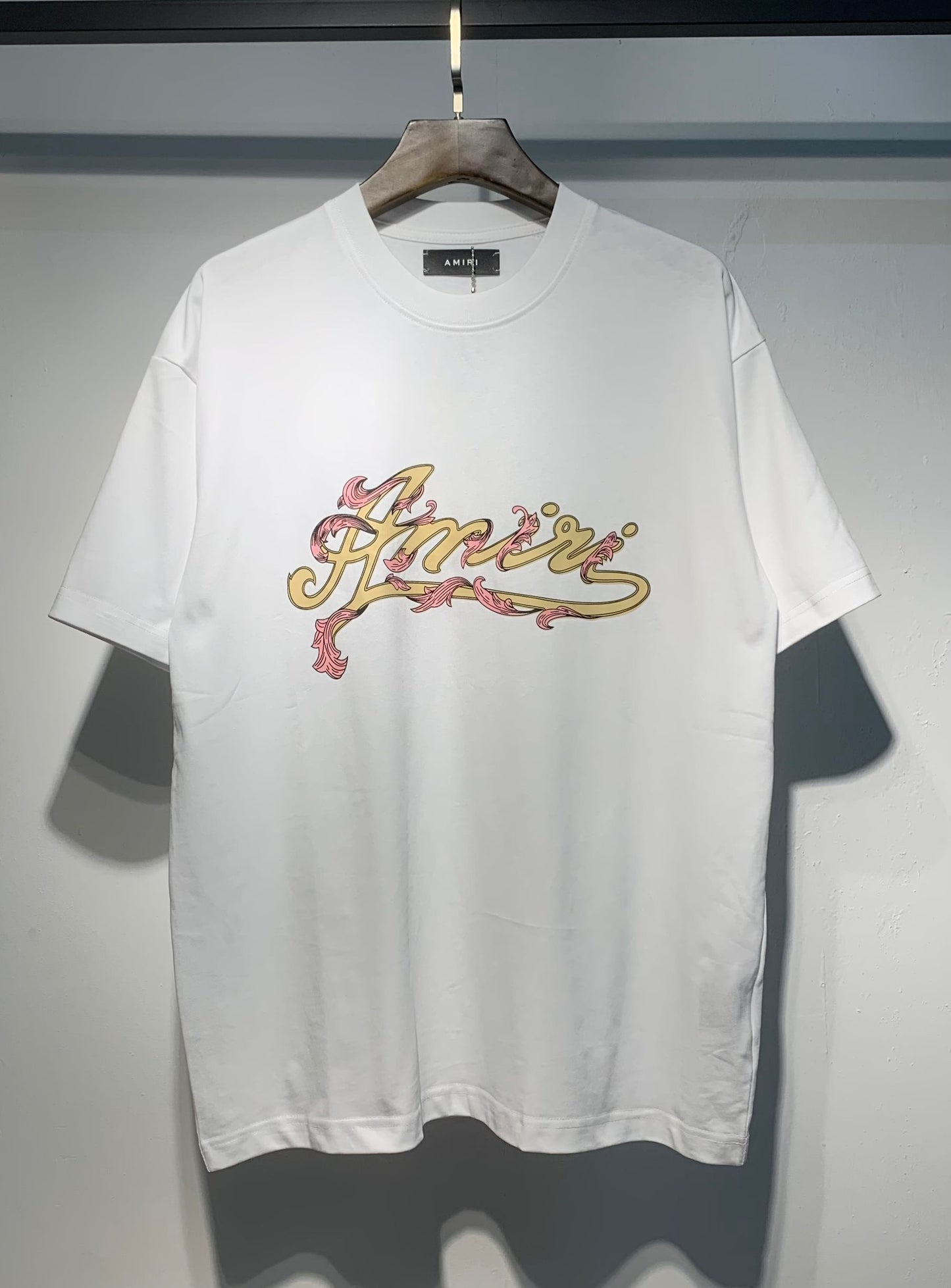 Men's AMIRI Style Graphic Oversized T-Shirt Y2K Streetwear Cotton Short Sleeve Tee