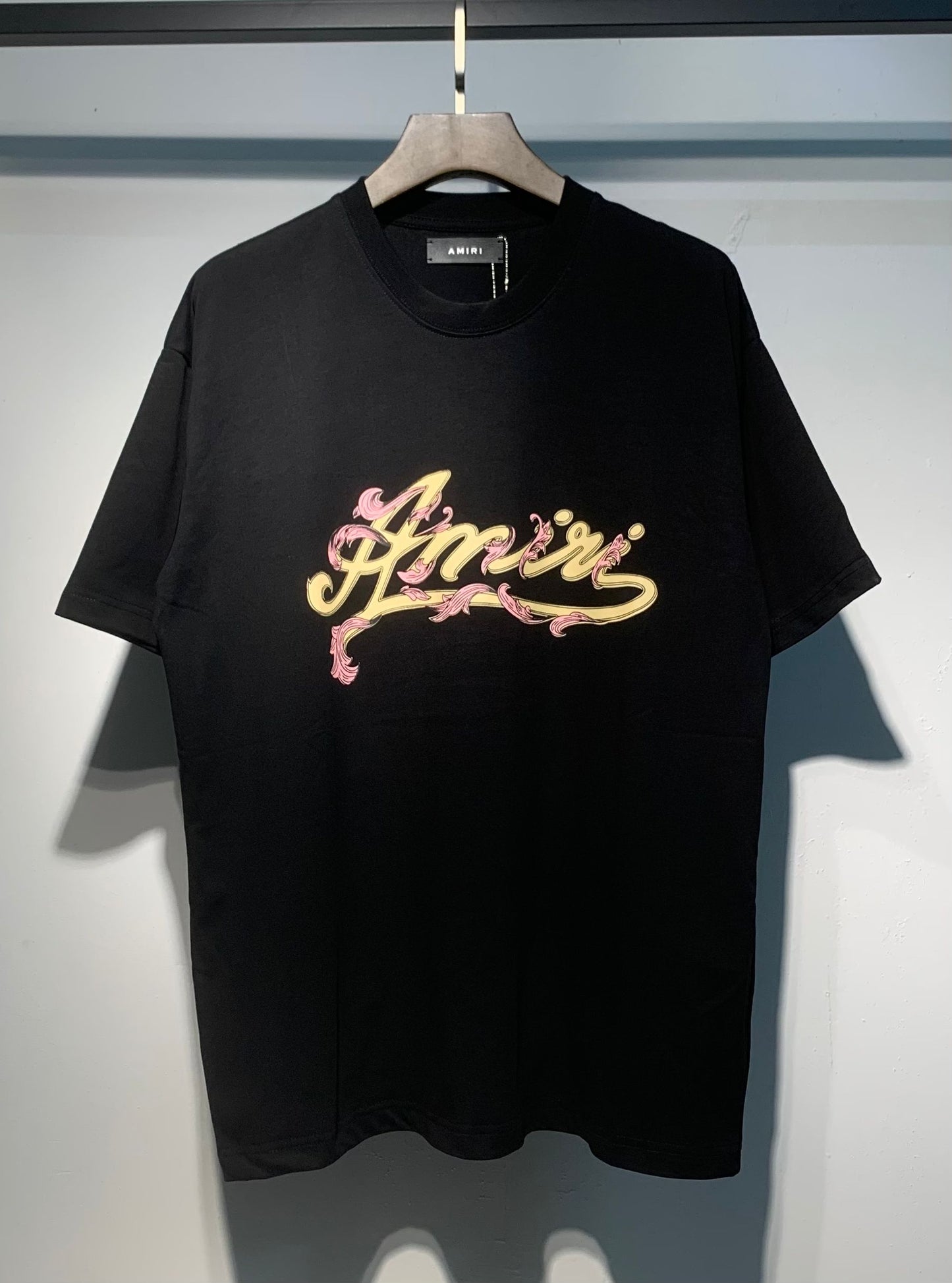 Men's AMIRI Style Graphic Oversized T-Shirt Y2K Streetwear Cotton Short Sleeve Tee