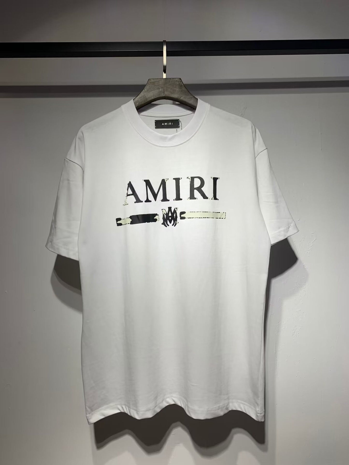 Men's AMIRI Style Graphic Oversized T-Shirt Y2K Streetwear Cotton Short Sleeve Tee