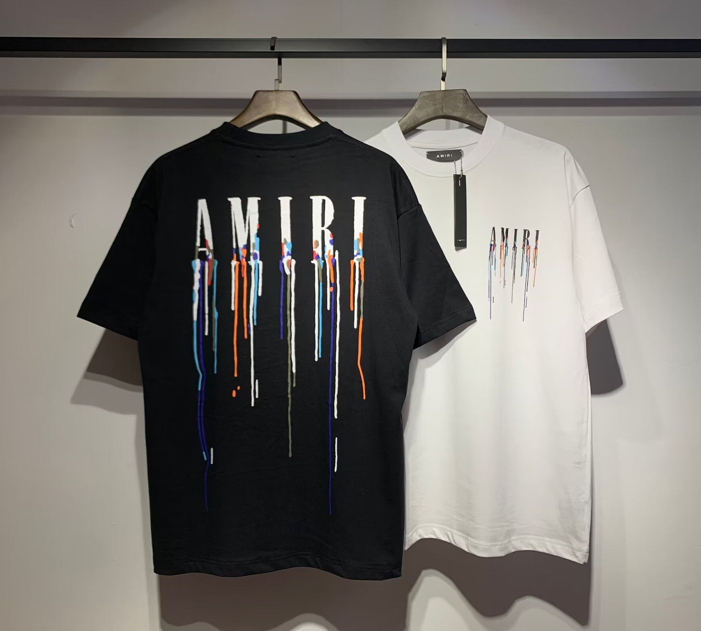 Men's AMIRI Style Graphic Oversized T-Shirt Y2K Streetwear Cotton Short Sleeve Tee