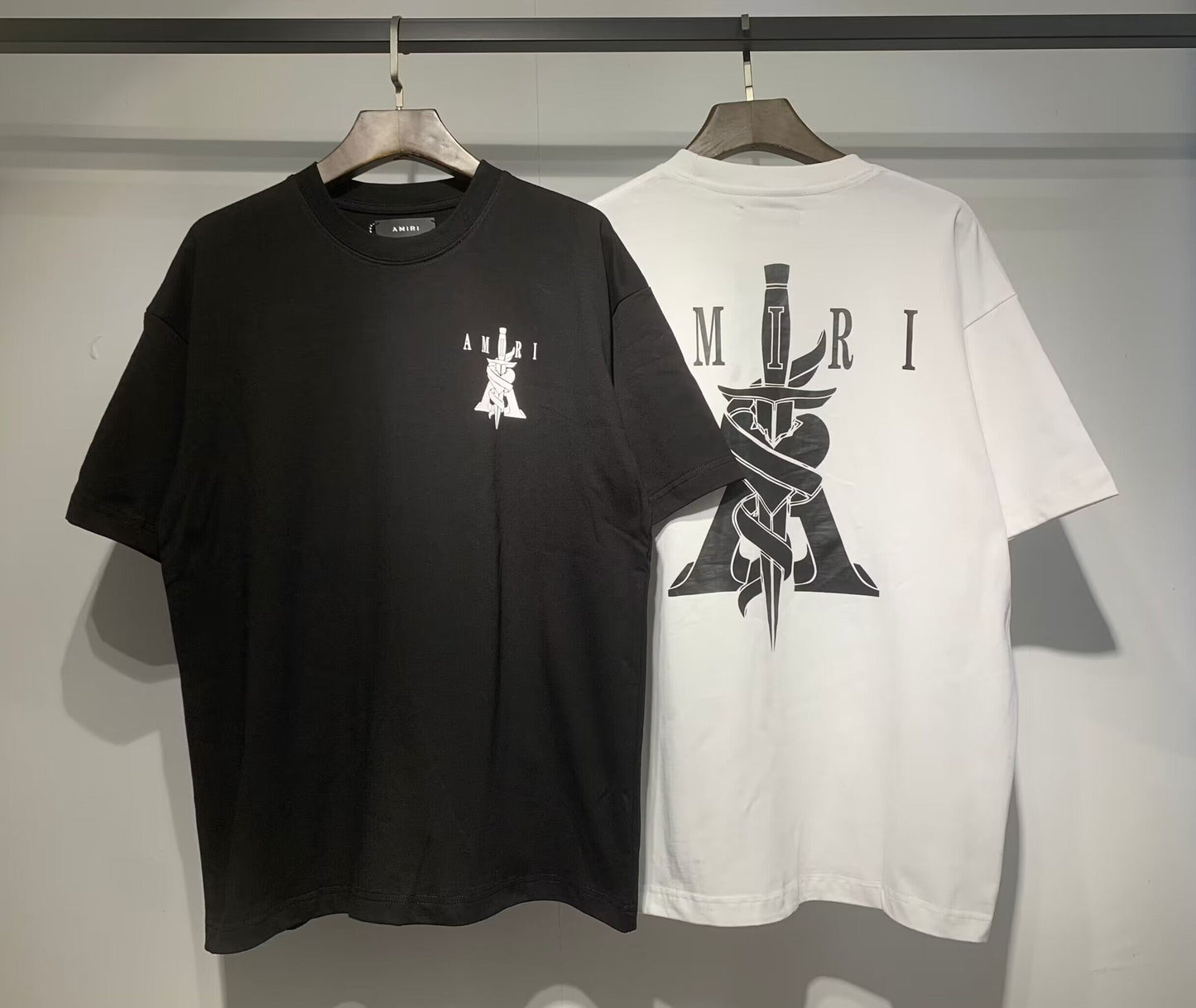 Men's AMIRI Style Graphic Oversized T-Shirt Y2K Streetwear Cotton Short Sleeve Tee