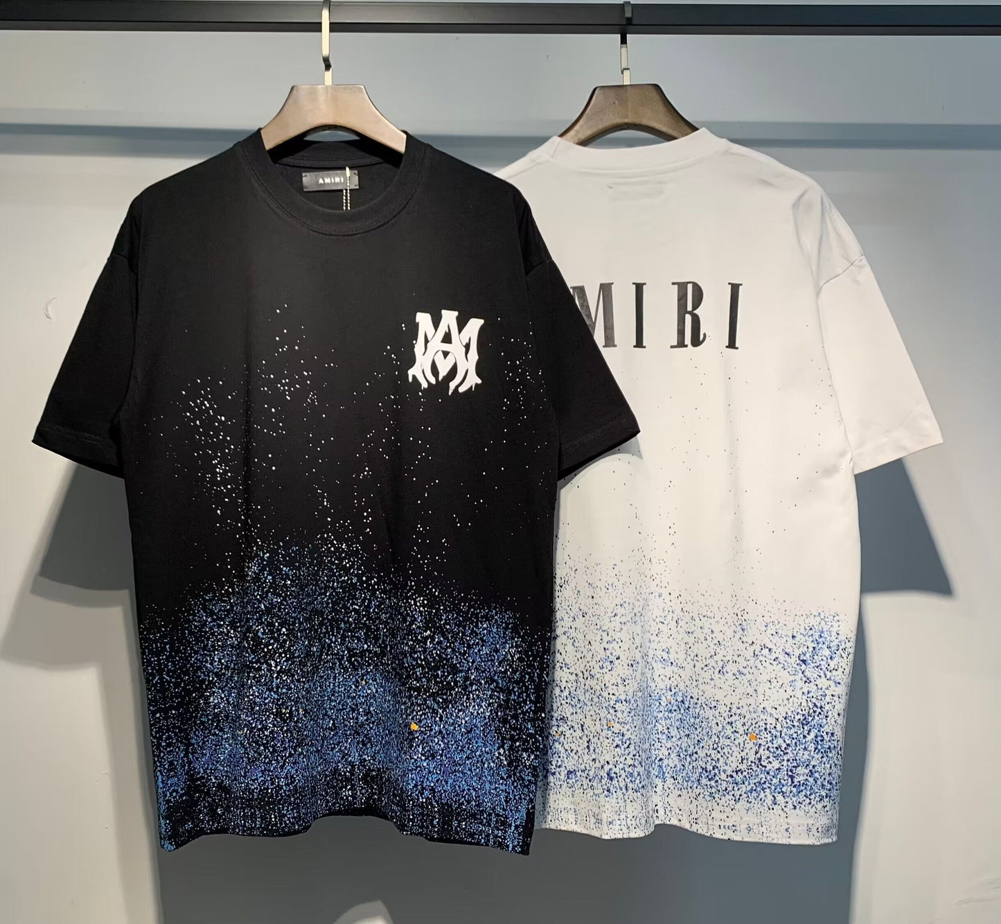Men's AMIRI Style Graphic Oversized T-Shirt Y2K Streetwear Cotton Short Sleeve Tee