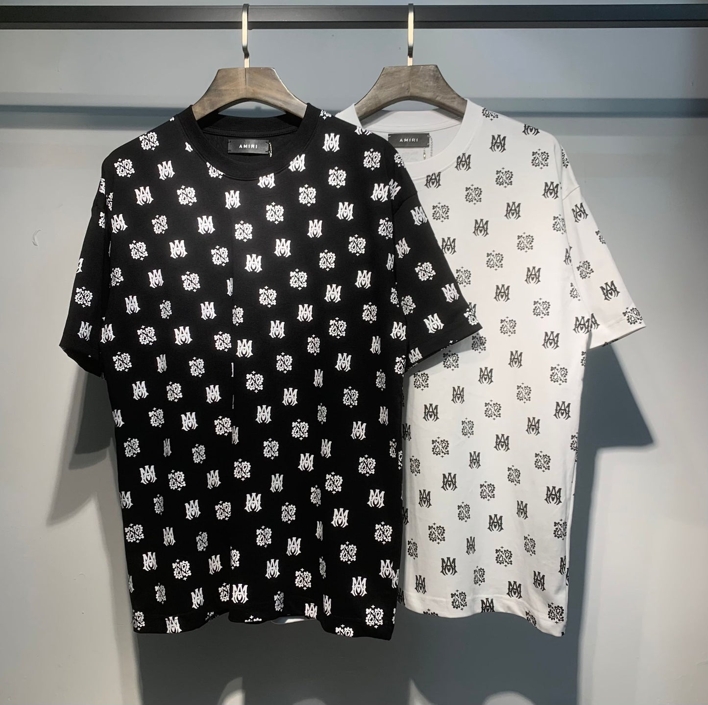 Men's AMIRI Style Graphic Oversized T-Shirt Y2K Streetwear Cotton Short Sleeve Tee
