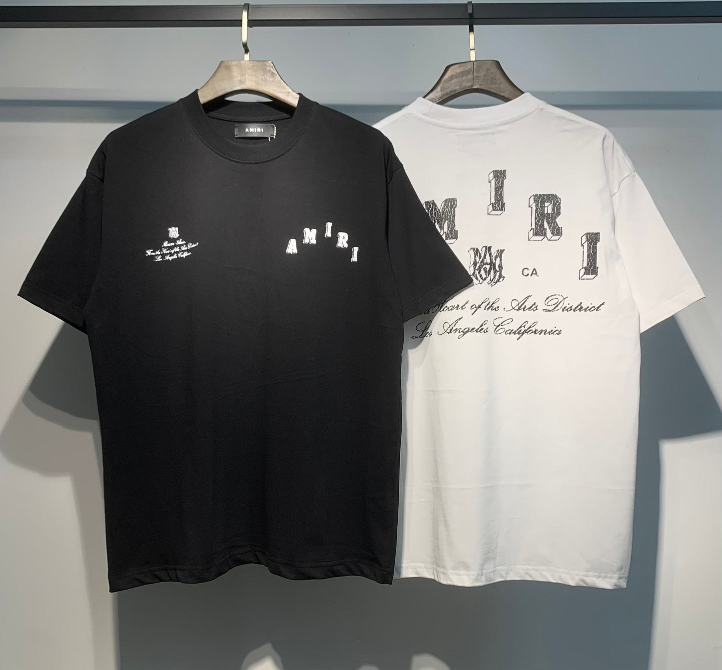 Men's AMIRI Style Graphic Oversized T-Shirt Y2K Streetwear Cotton Short Sleeve Tee