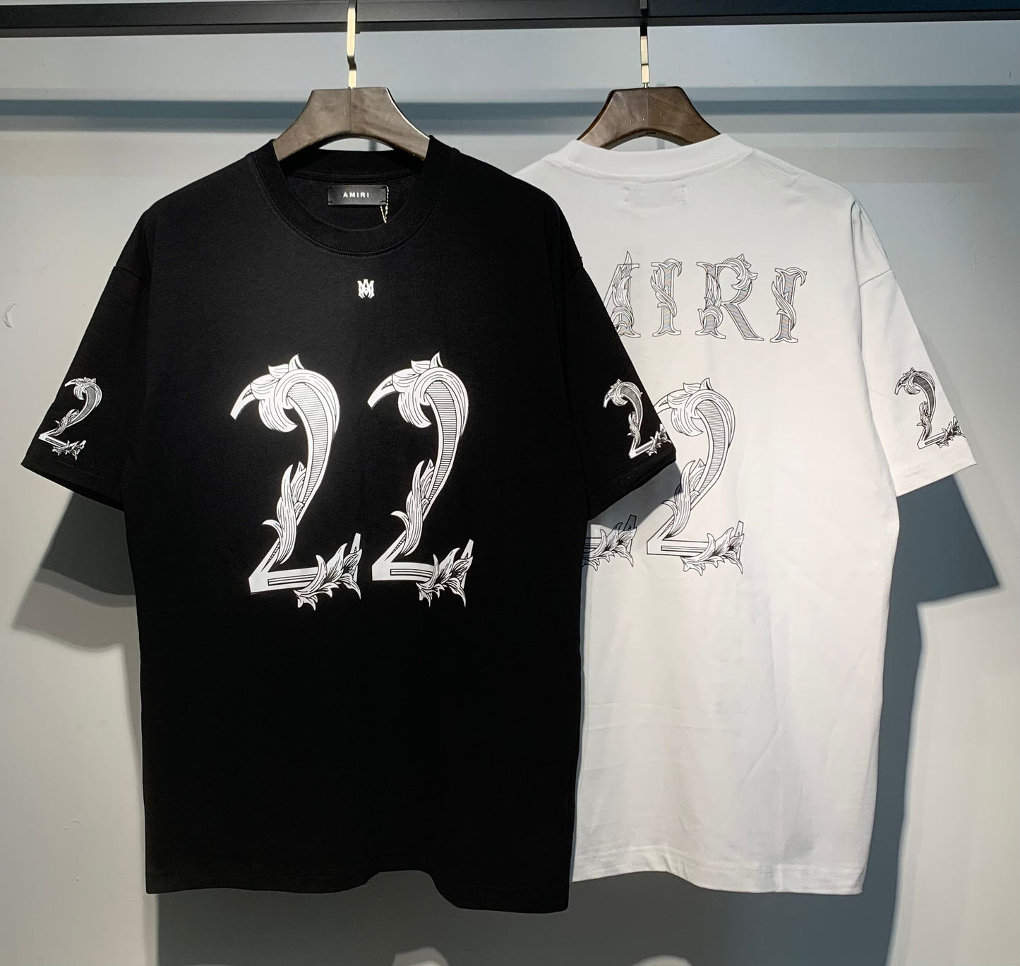 Men's AMIRI Style Graphic Oversized T-Shirt Y2K Streetwear Cotton Short Sleeve Tee