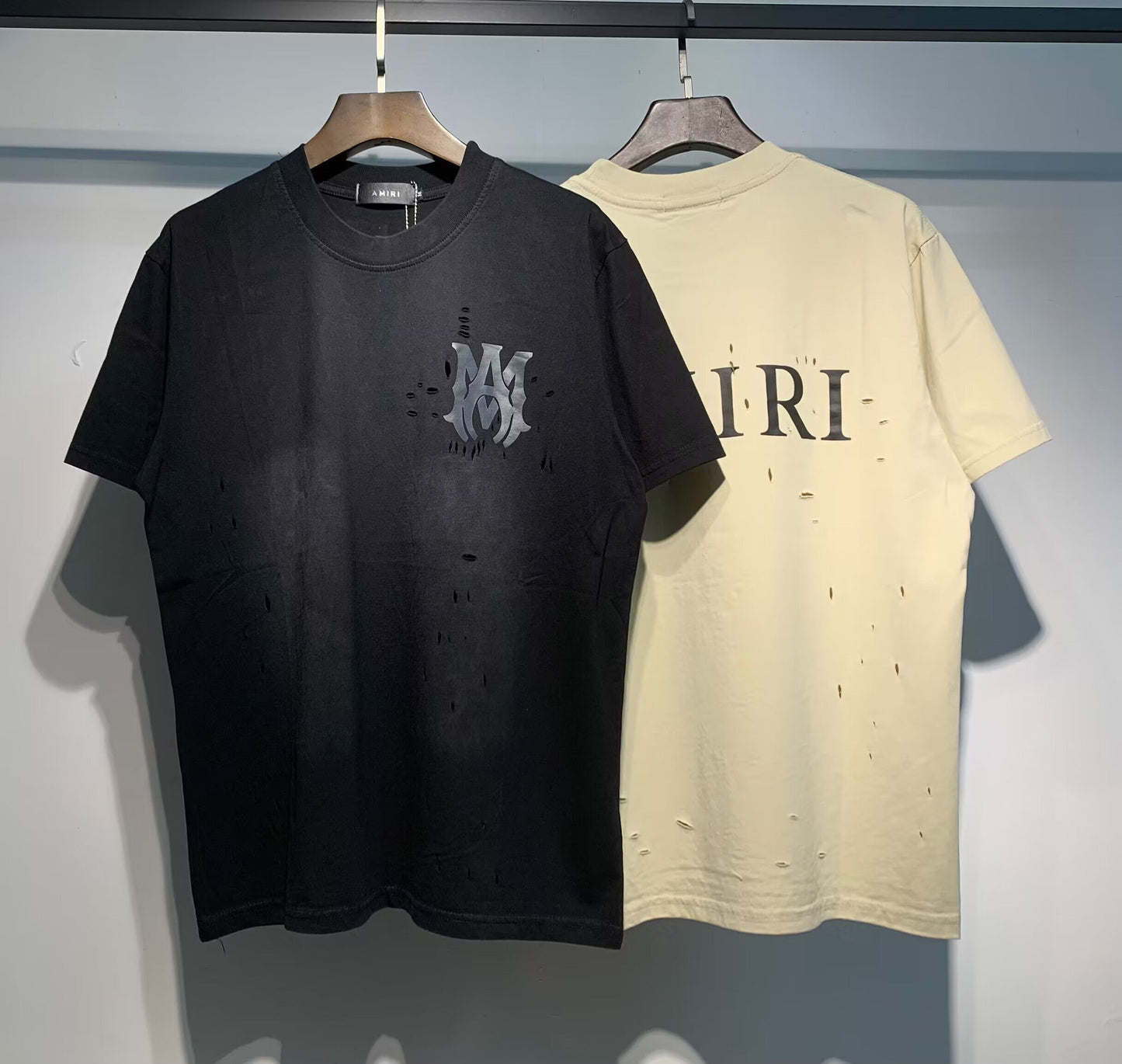 Men's AMIRI Style Graphic Oversized T-Shirt Y2K Streetwear Cotton Short Sleeve Tee