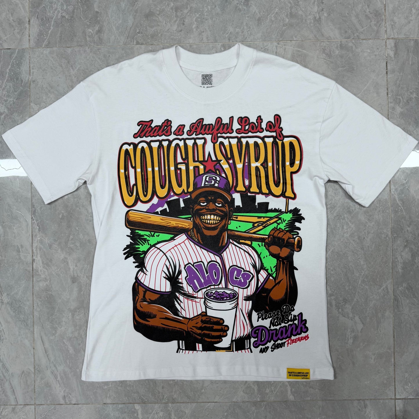 Top Quality Oversized Short Sleeve T-Shirts 100% Cotton Men's Clothing THAT'S a AWFUL LOT of COUGH SYRUP T Shirts for Men