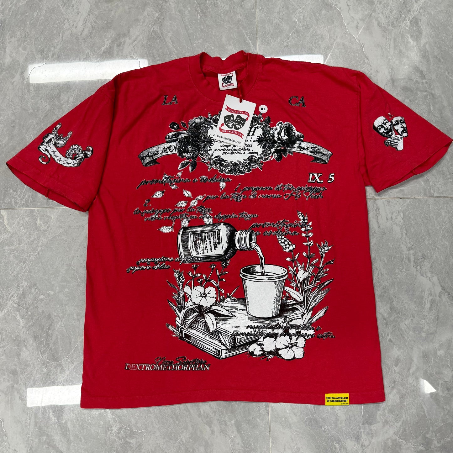 Top Quality Oversized Short Sleeve T-Shirts 100% Cotton Men's Clothing THAT'S a AWFUL LOT of COUGH SYRUP T Shirts for Men