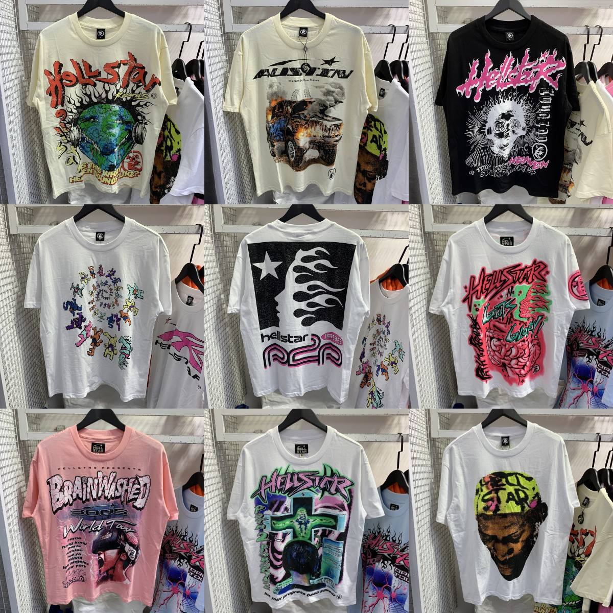 Hell t shirt star top quality Street Wear NFC Oversized Drop Shoulder Mens Short Sleeve Vintage Printed T Shirt For Men Women