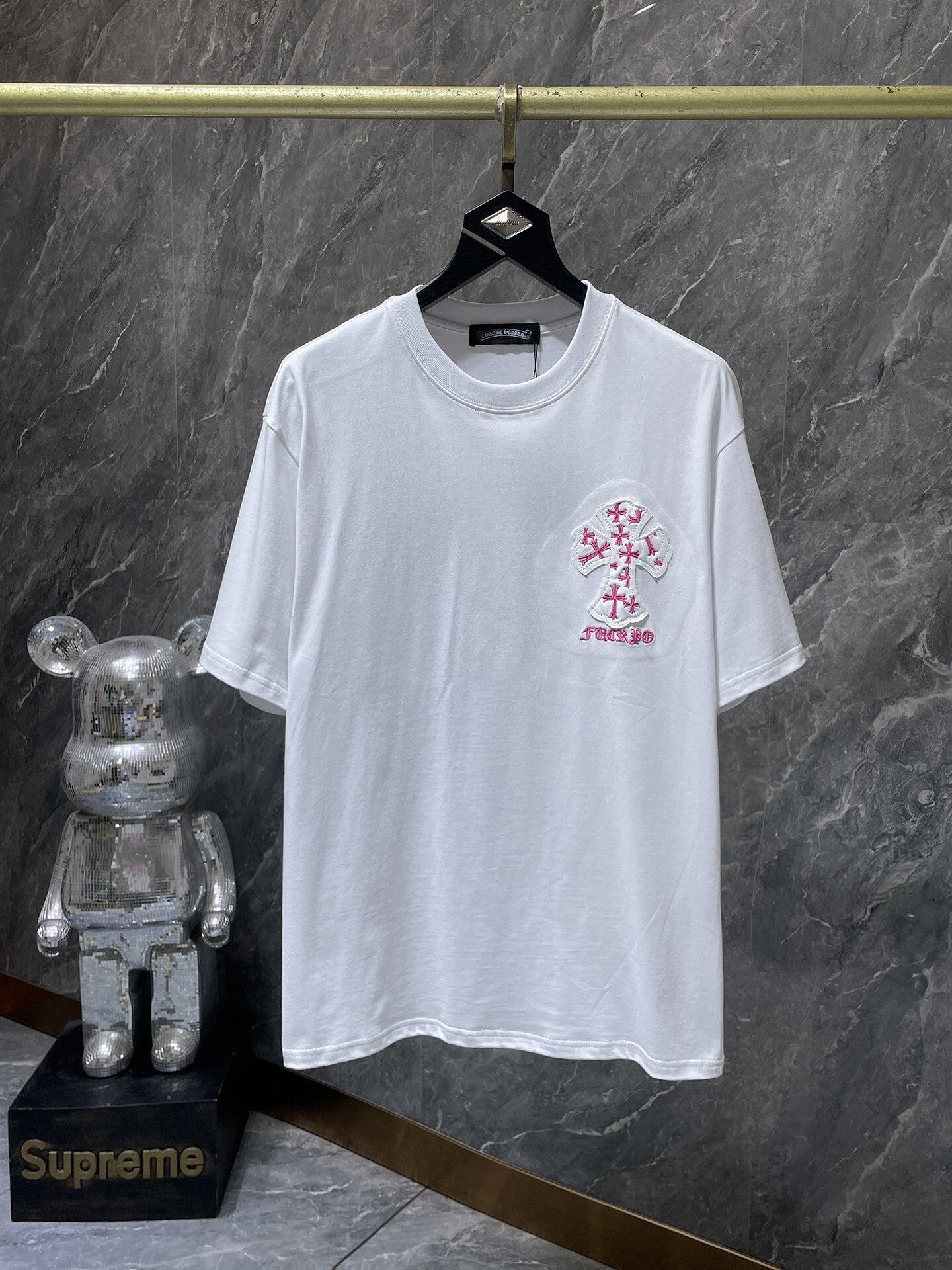 Men's Chrome Hearts Style Graphic Oversized T-Shirt Y2K Streetwear Cotton Short Sleeve Tee
